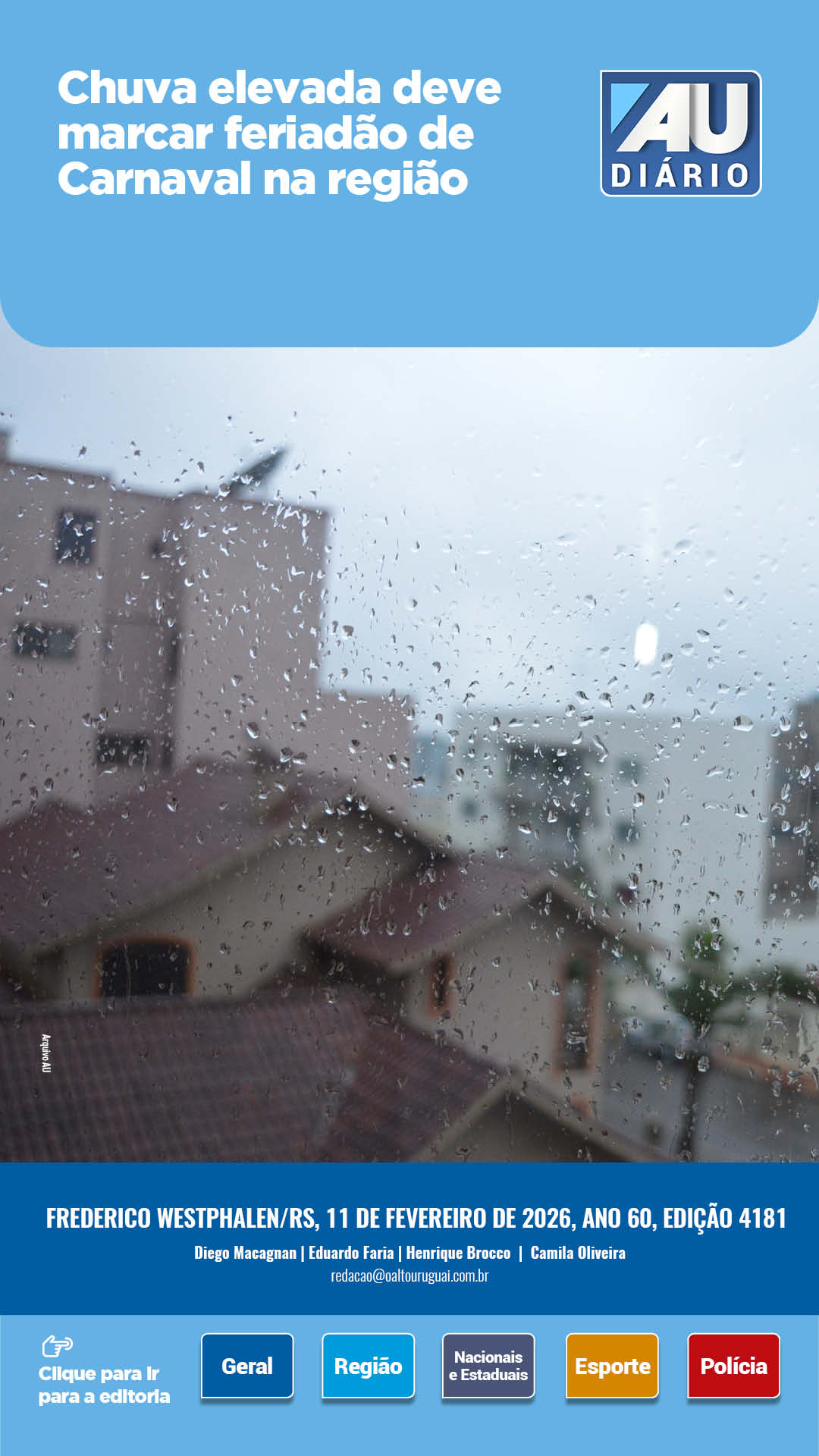 Capa Edição 4181 - Quarta