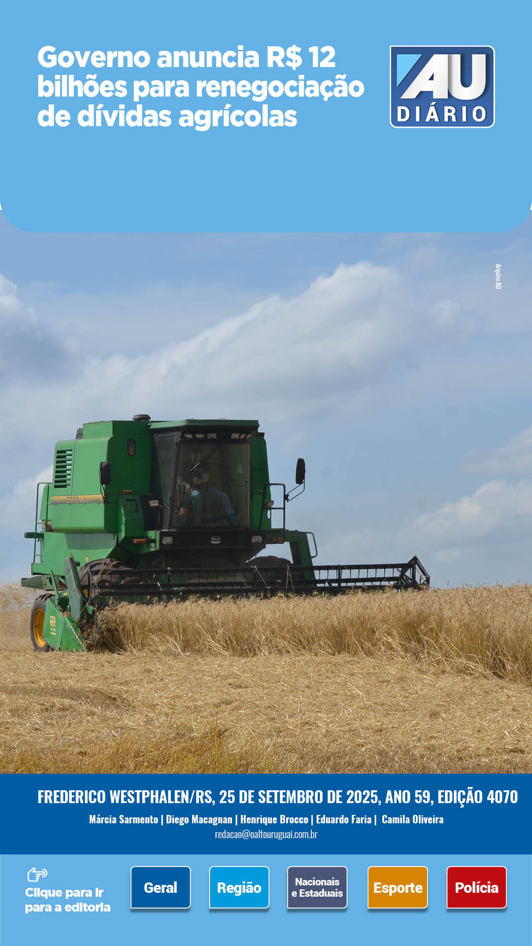 Capa Edição 4070 - Quinta