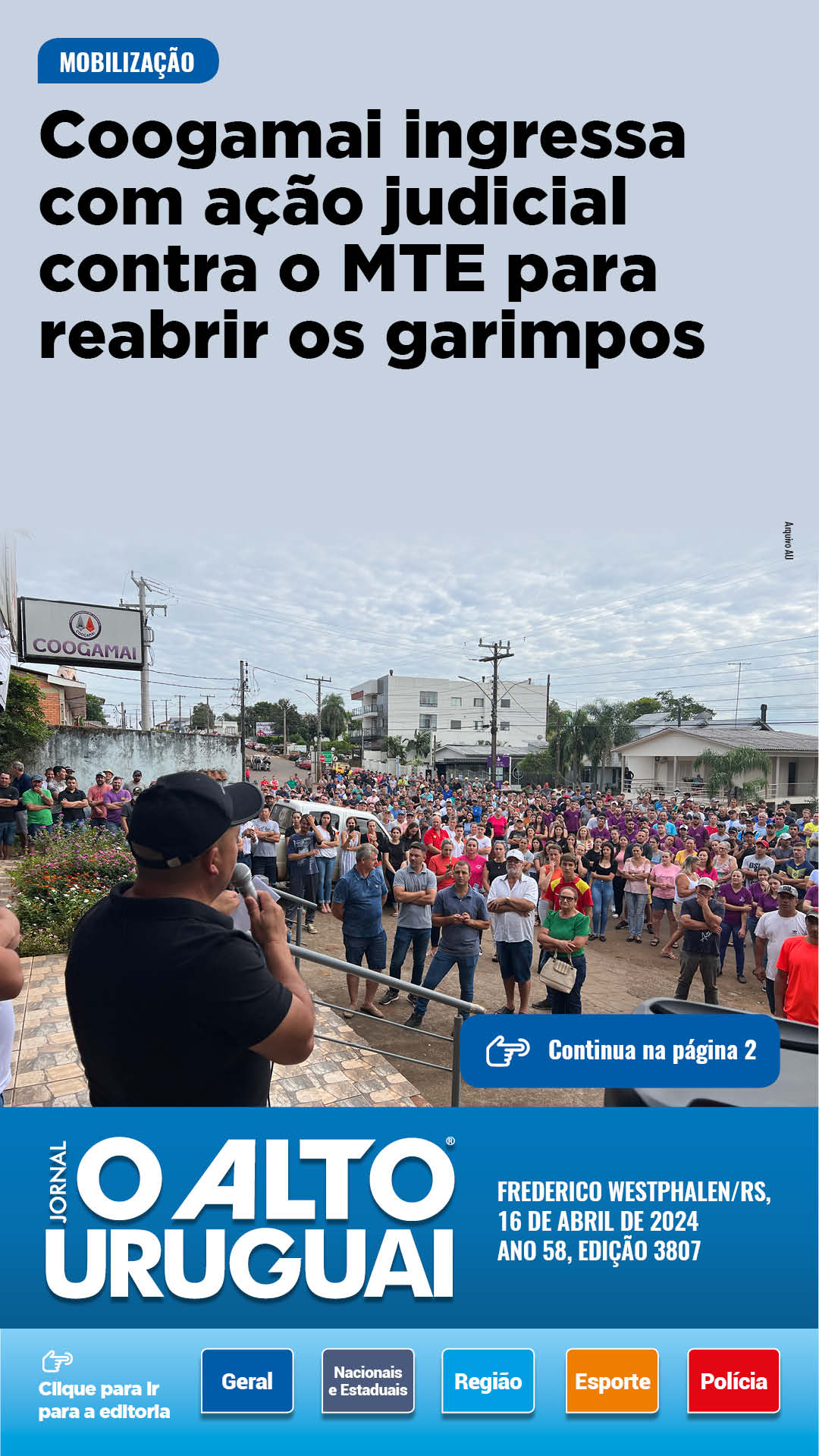 Capa Edição 3807 - Terça