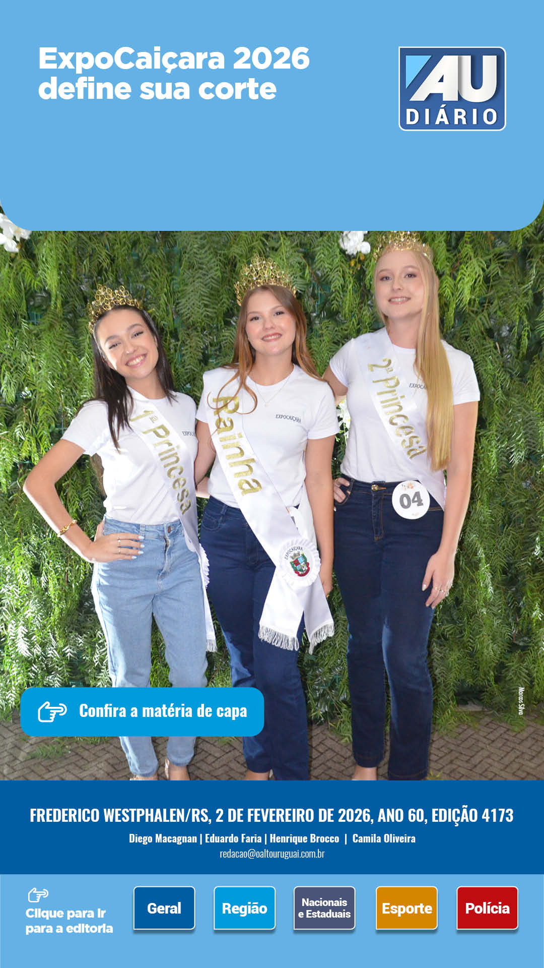 Capa Edição 4173 - Segunda