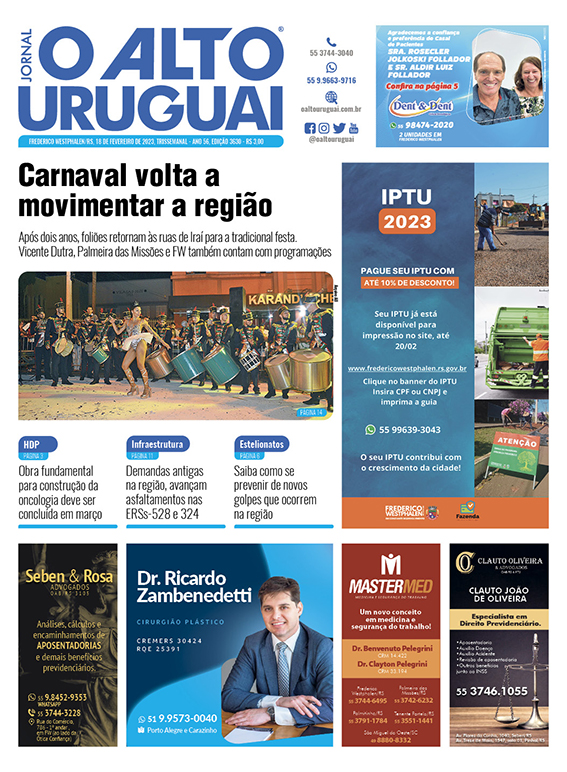 Capa Edição 3630 - Sábado