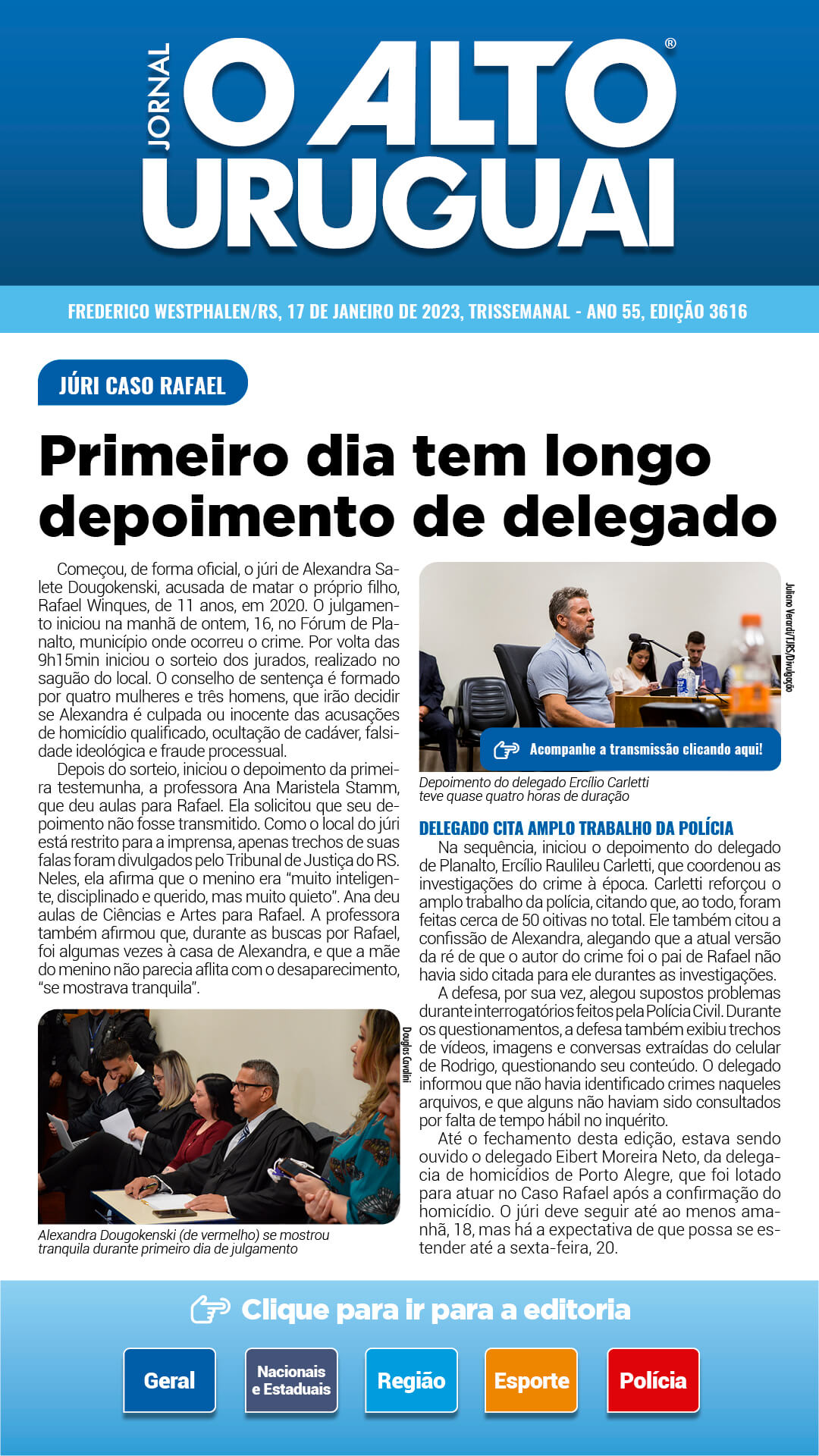 Capa Edição 3616 - Terça