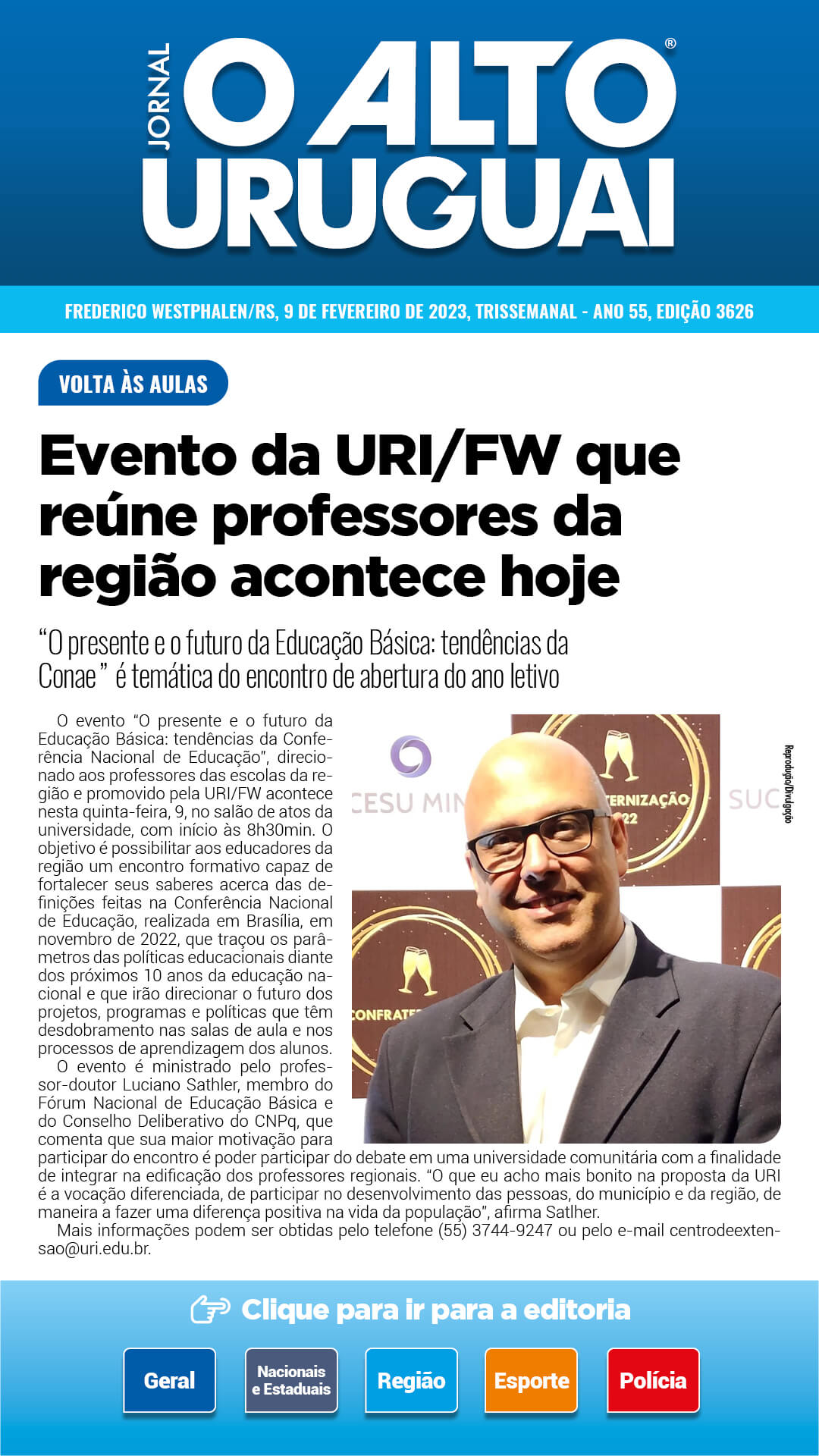 Capa Edição 3626 - Quinta