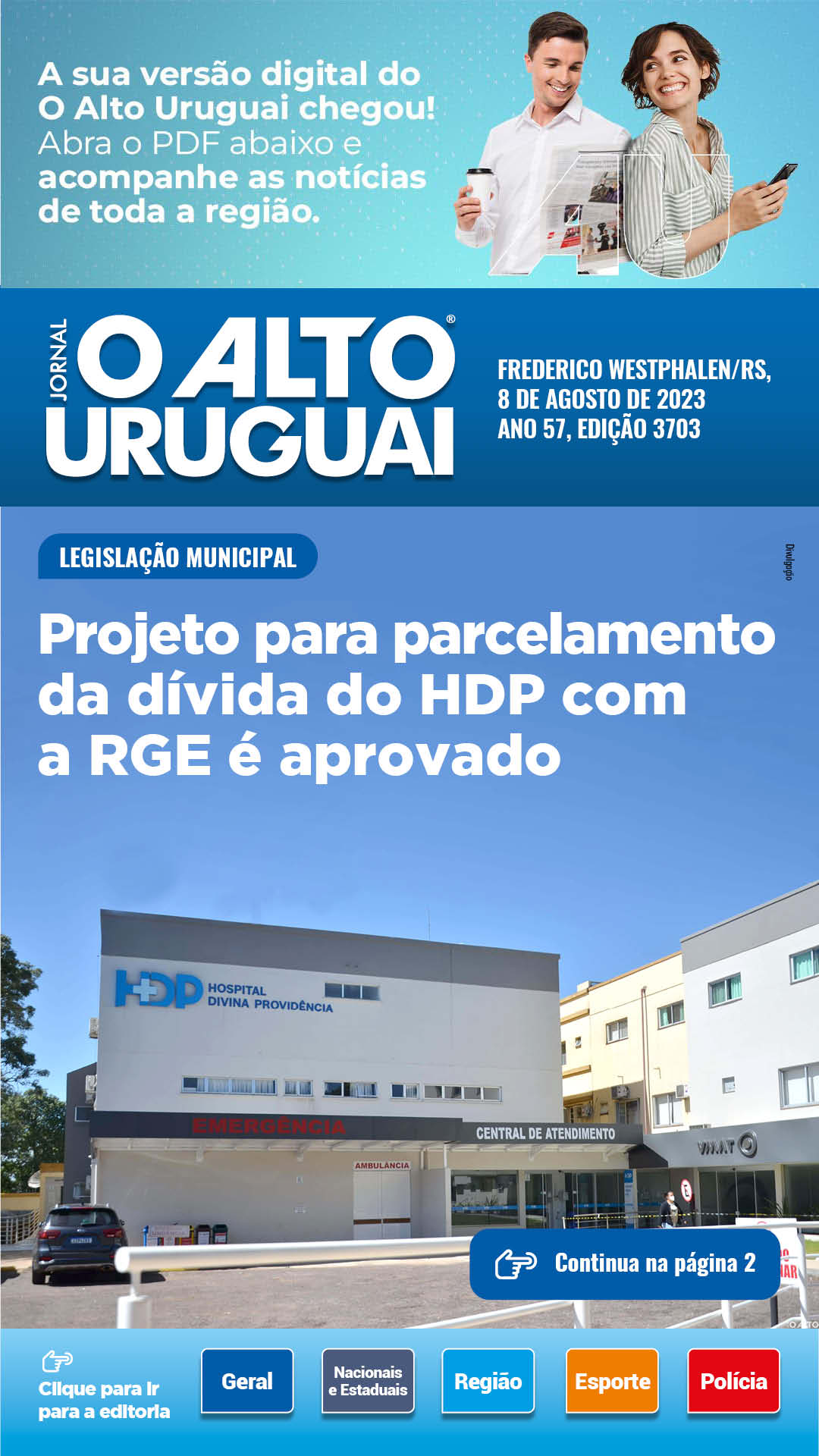 Capa Edição 3703 - Terça