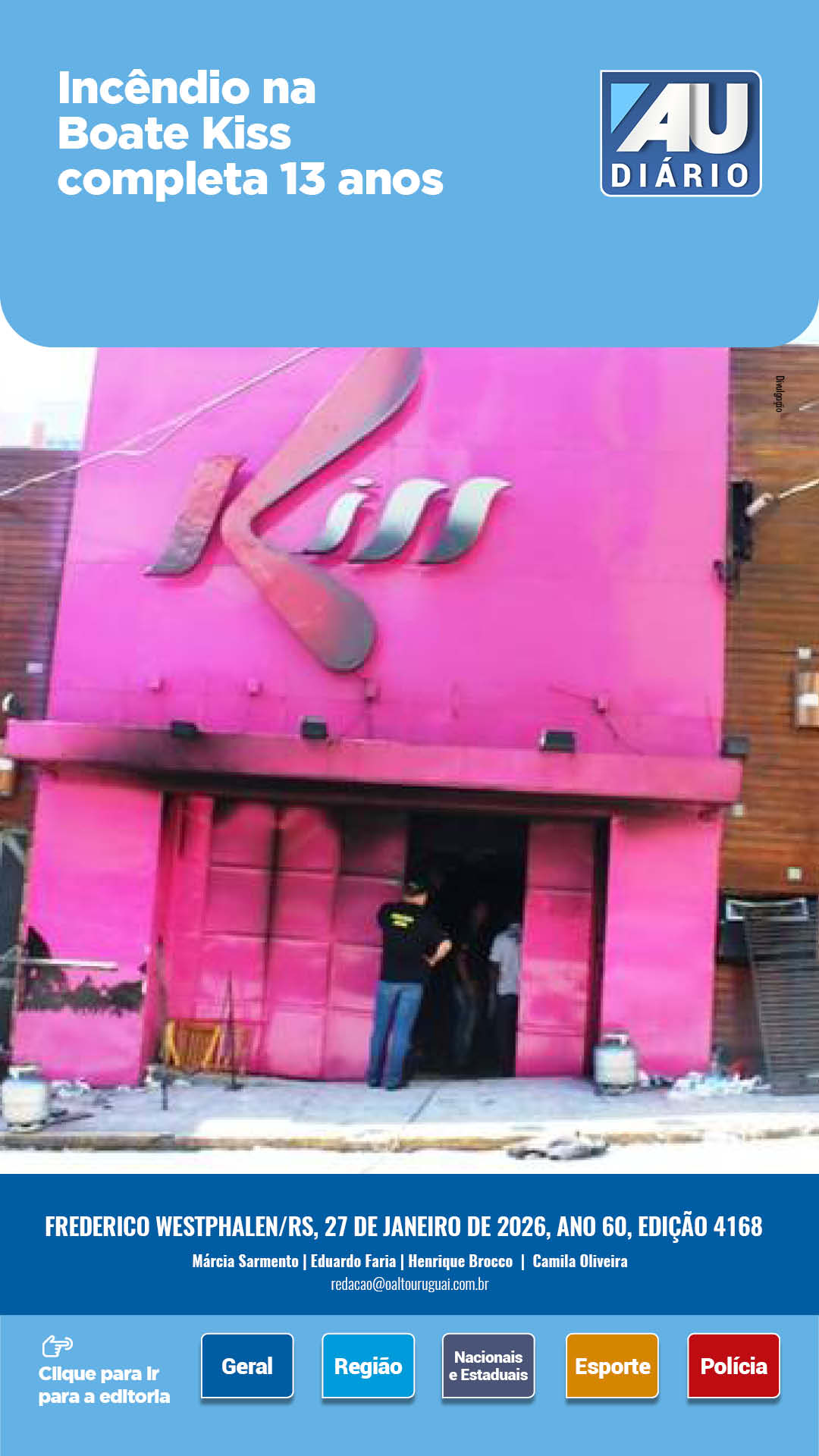 Capa Edição 4168 - Terça