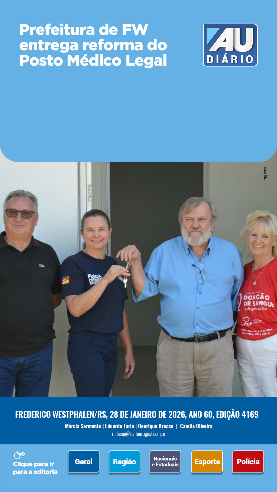 Capa Edição 4169 - Quarta