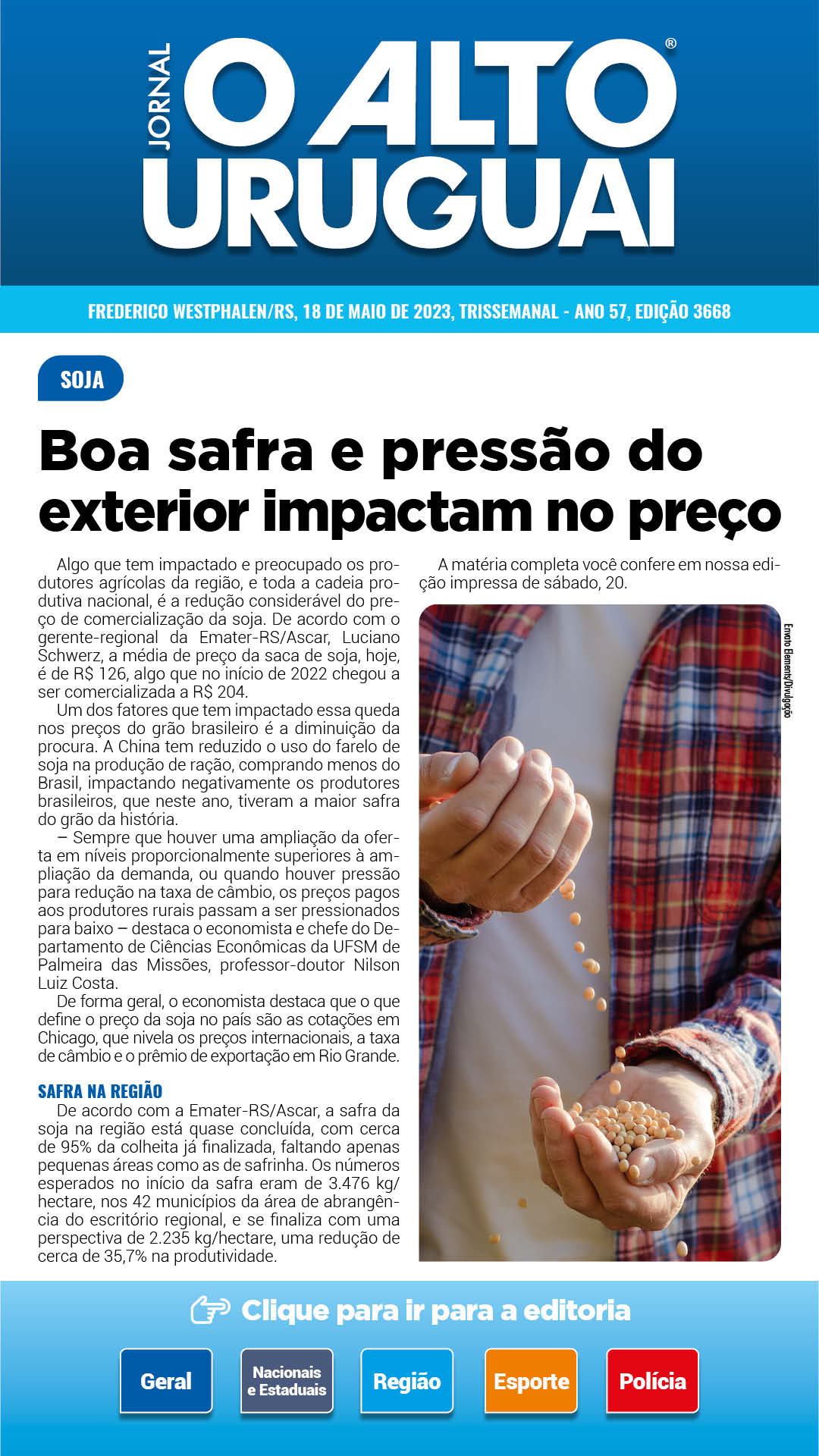 Capa Edição 3668 - Quinta