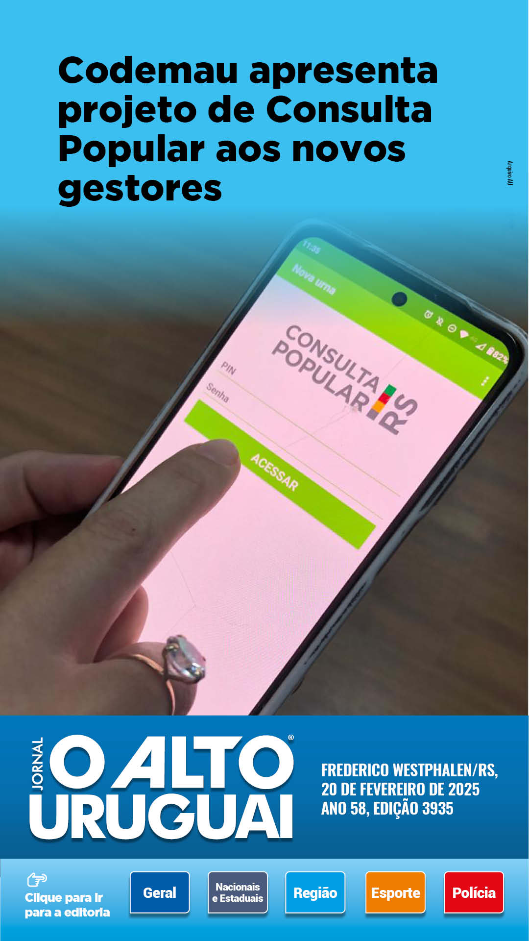 Capa Edição 3935 - Quinta