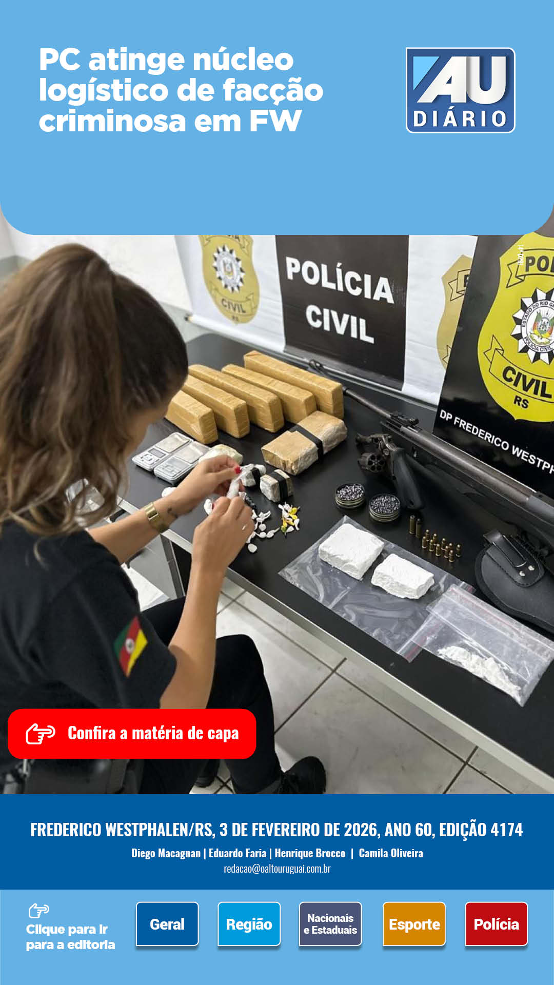 Capa Edição 4174 - Terça