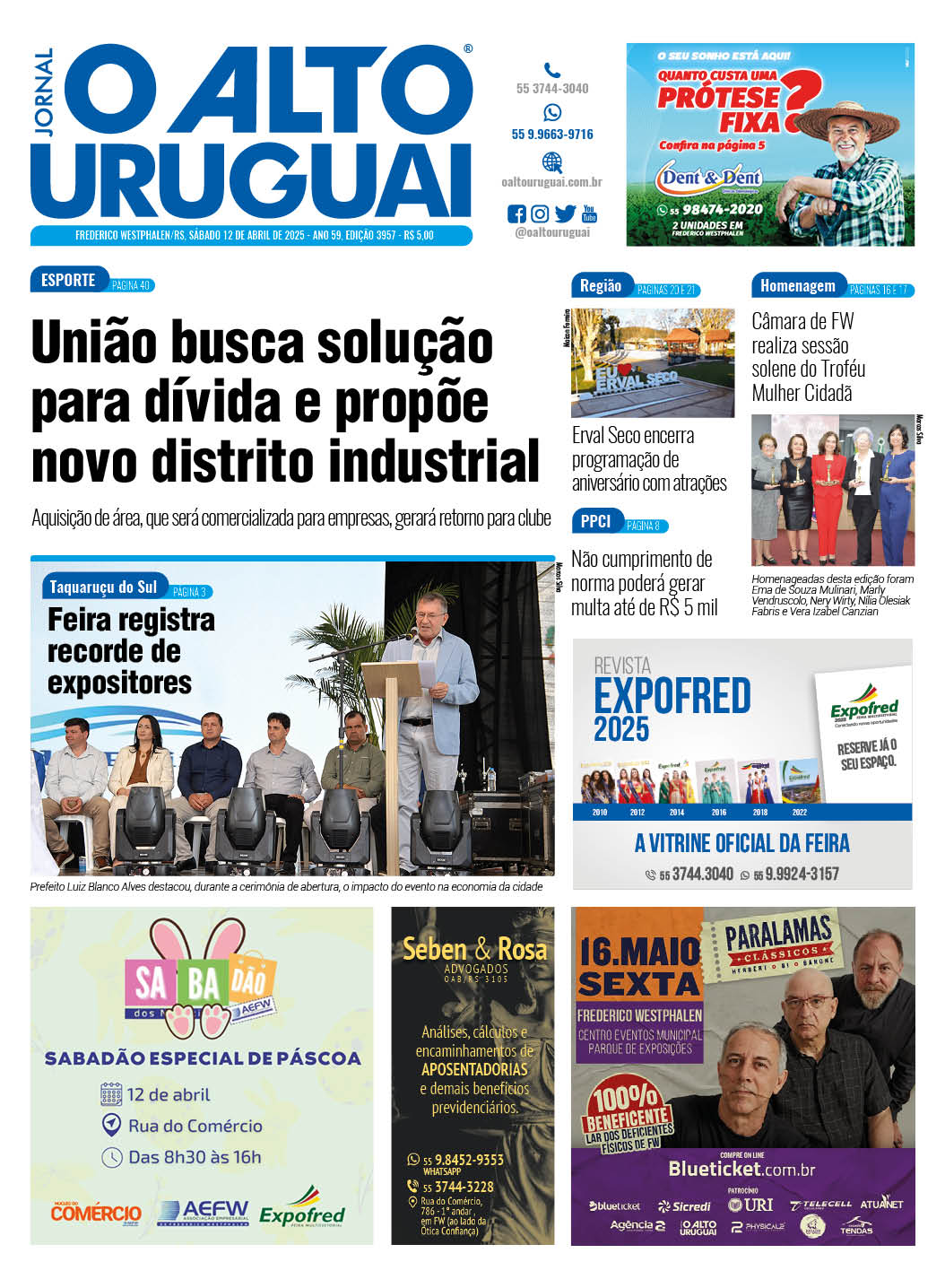 Capa Edição 3957 - Sábado