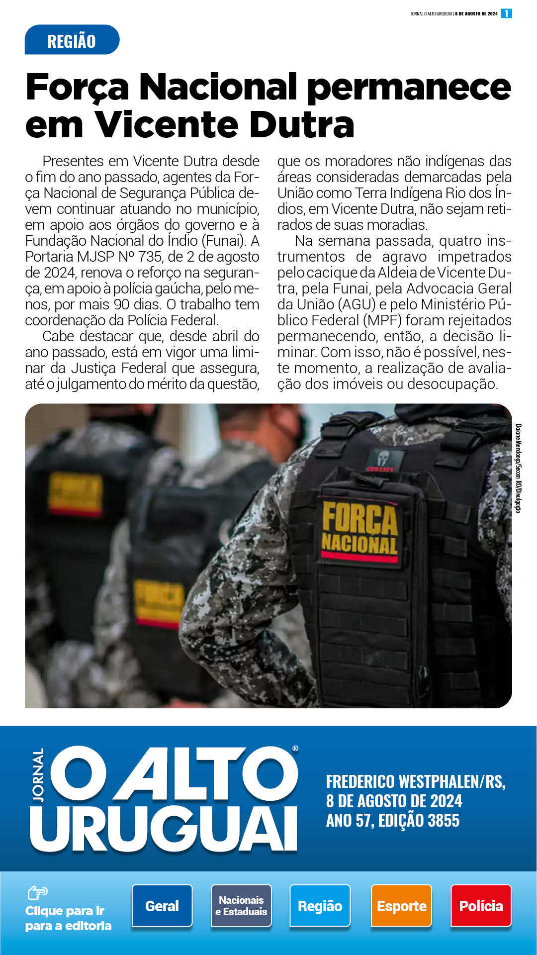 Capa Edição 3855 - Quinta