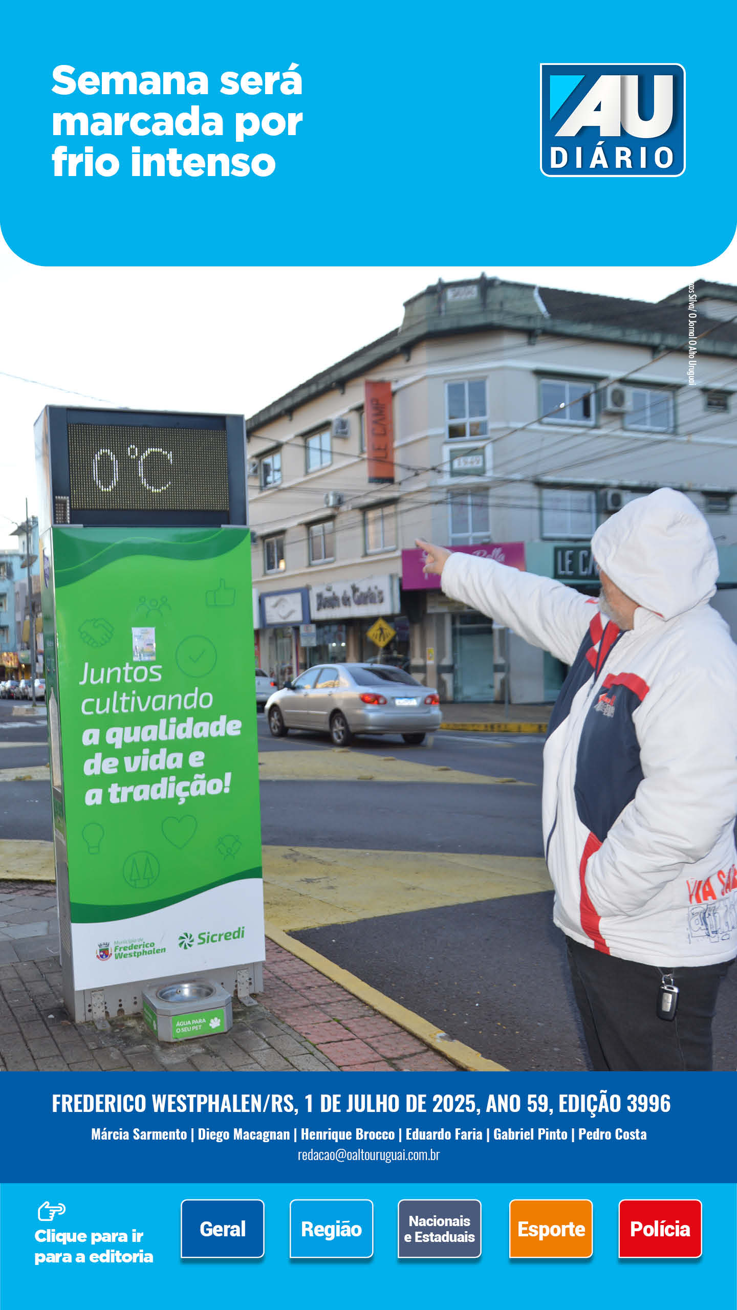 Capa Edição 3996 - Terça