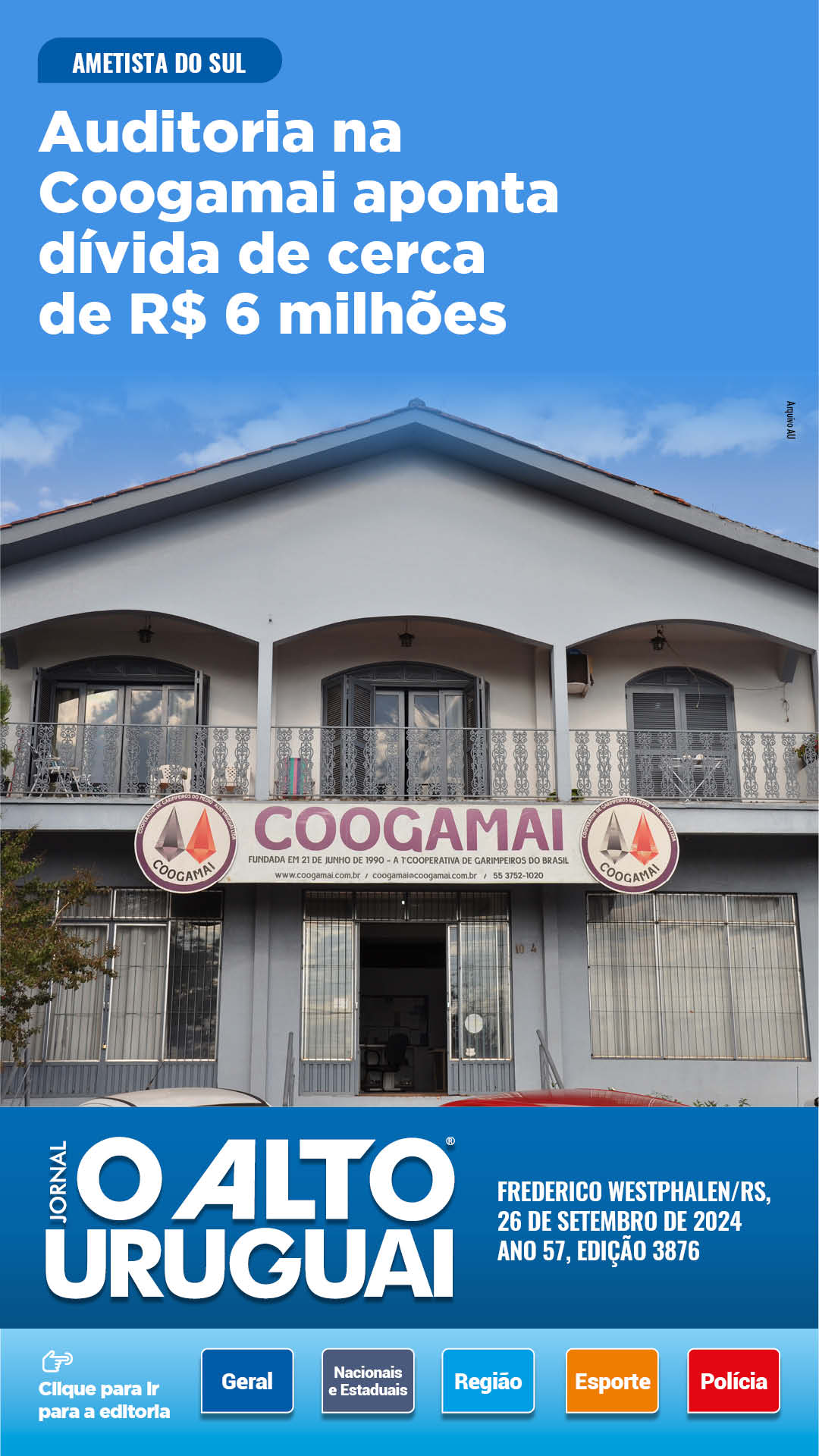 Capa Edição 3876 - Quinta