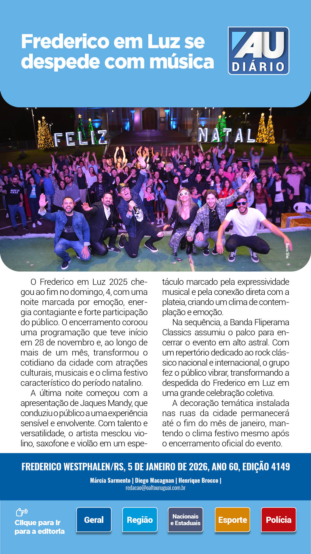 Capa Edição 4149 - Segunda