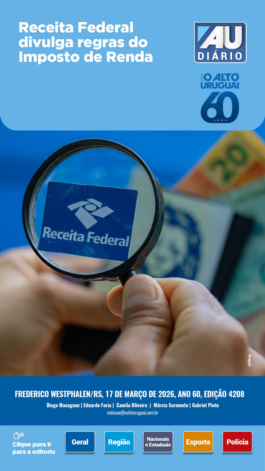 Capa Edição 4208 - Terça