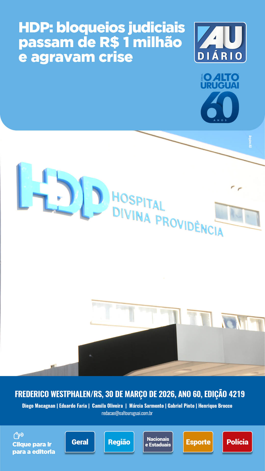 Capa Edição 4219 - Segunda