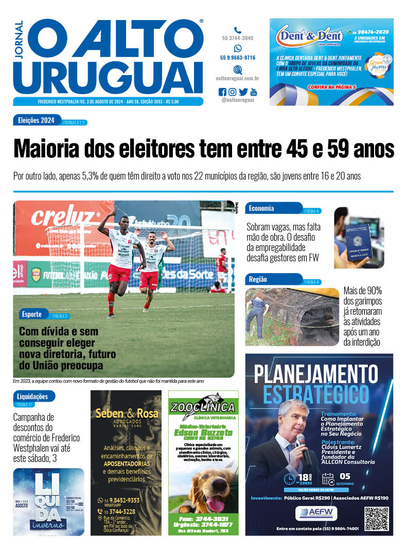 Capa Edição 3853 - Sábado