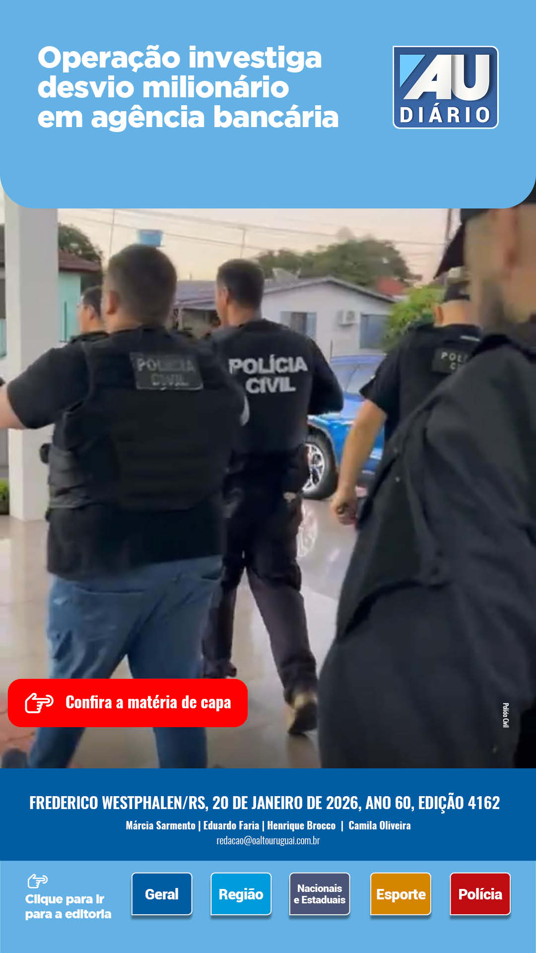 Capa Edição 4162 - Terça