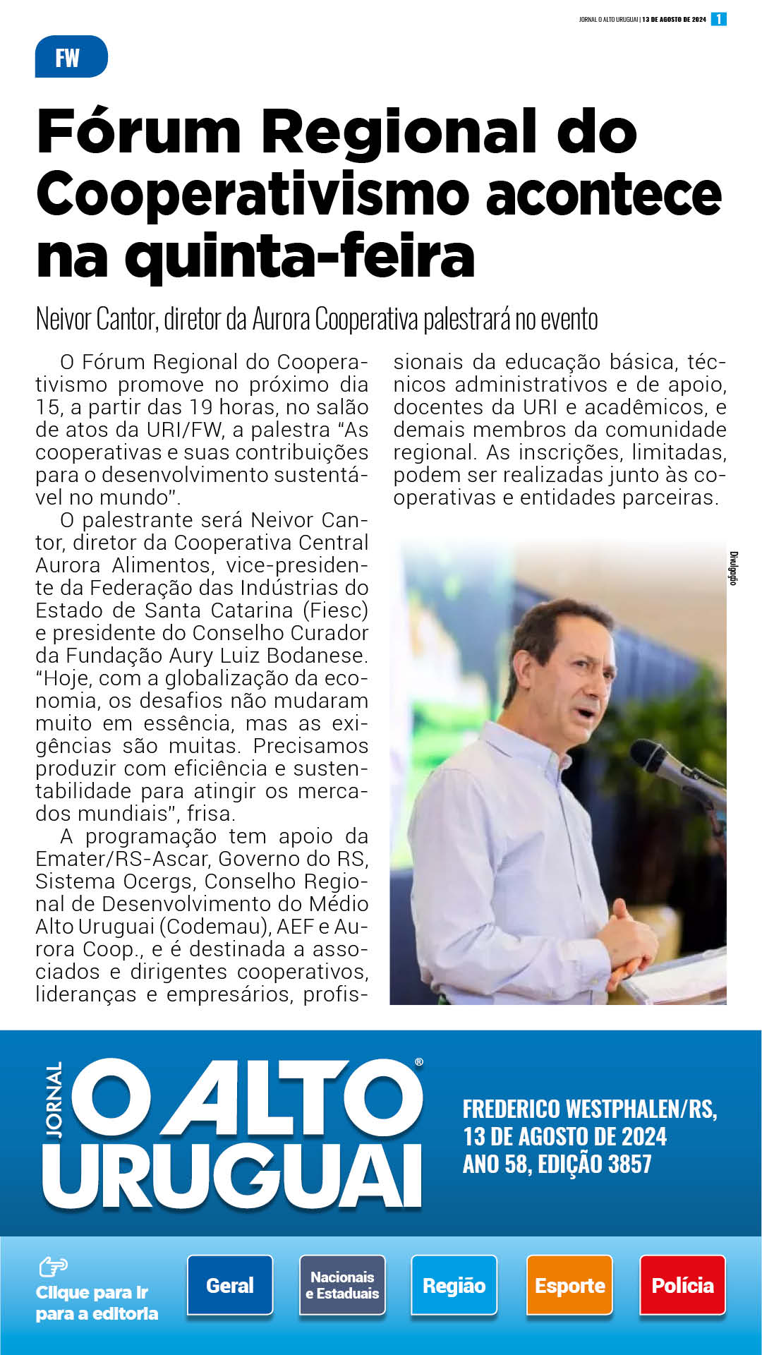 Capa Edição 3857 - Terça