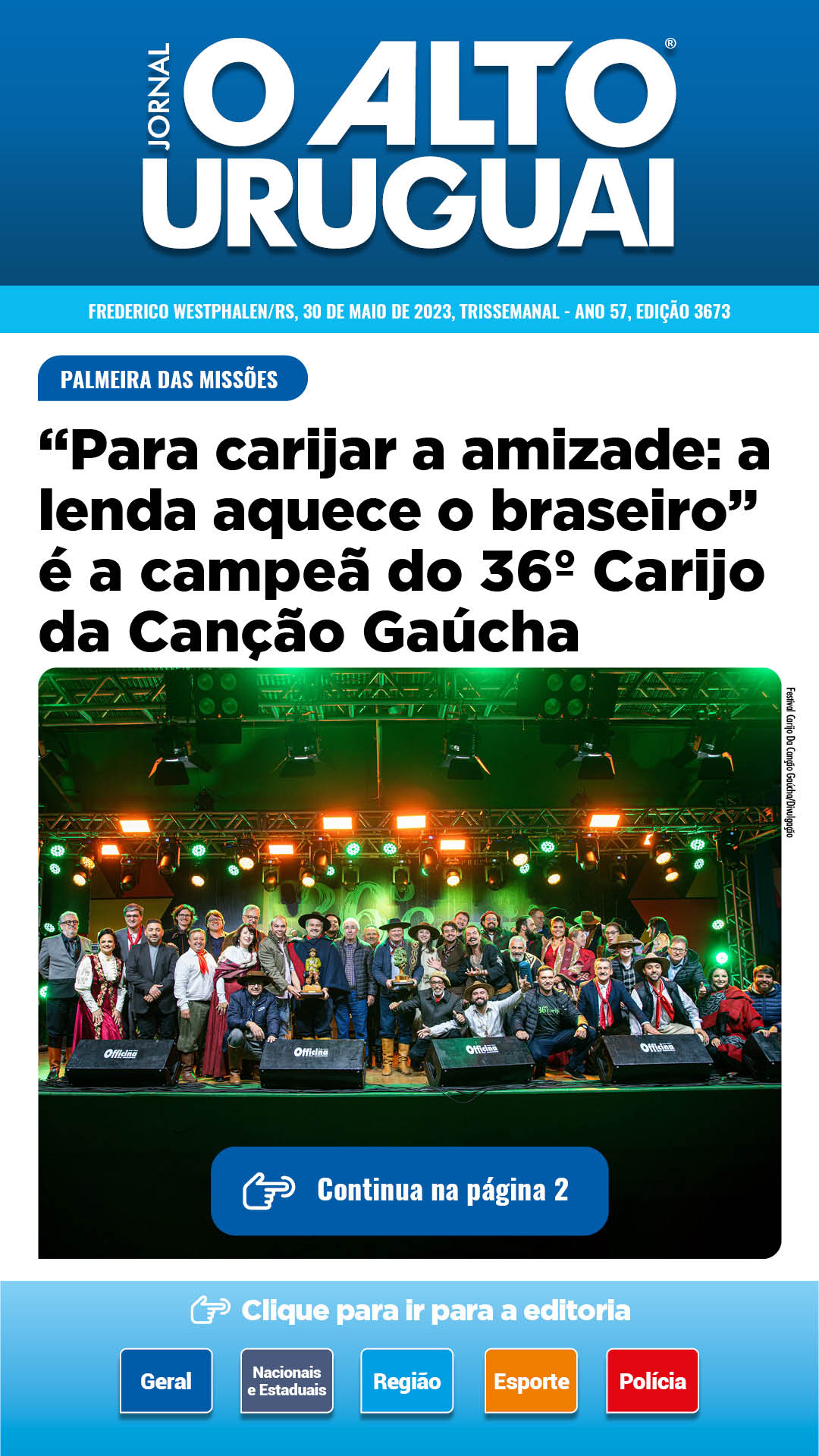 Capa Edição 3673 - Terça