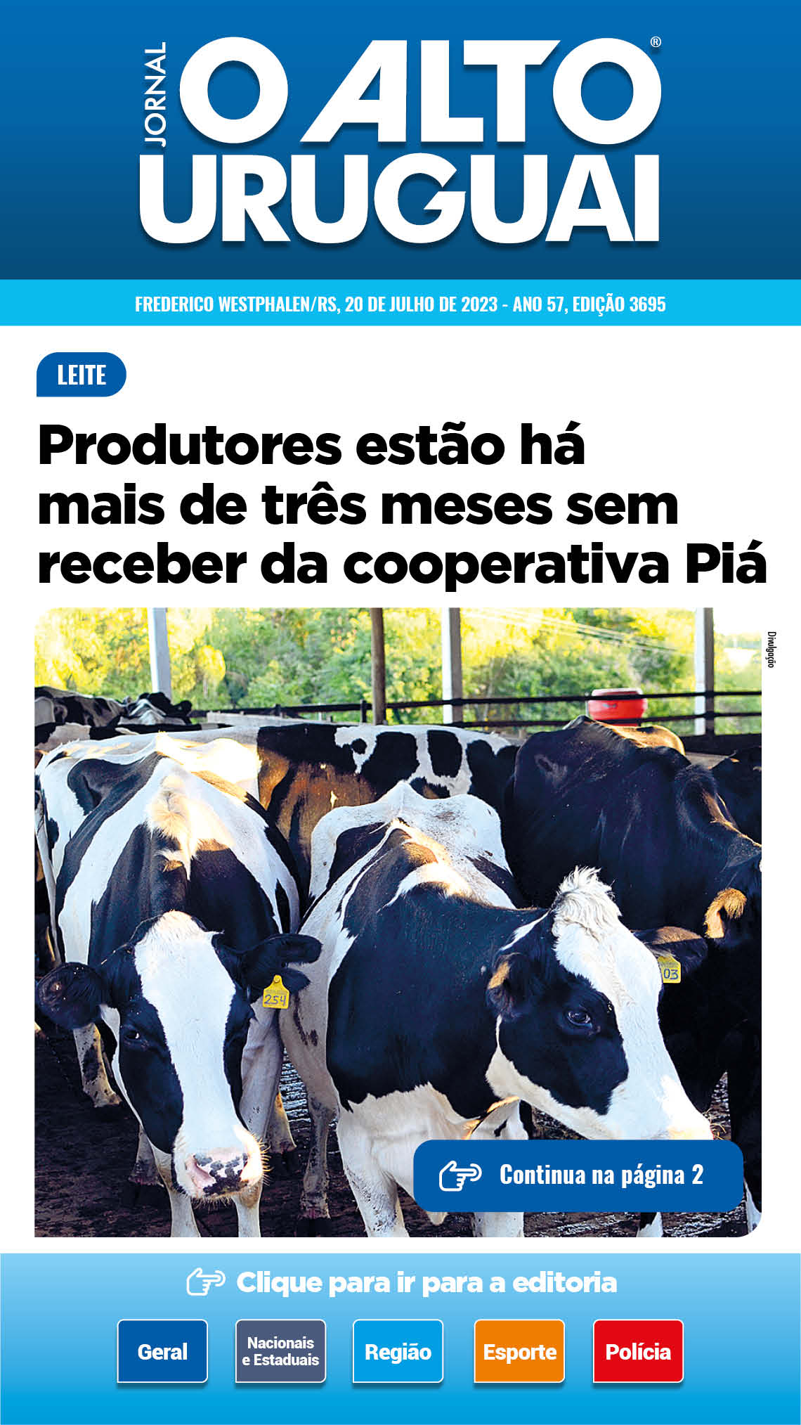 Capa Edição 3695 - Quinta