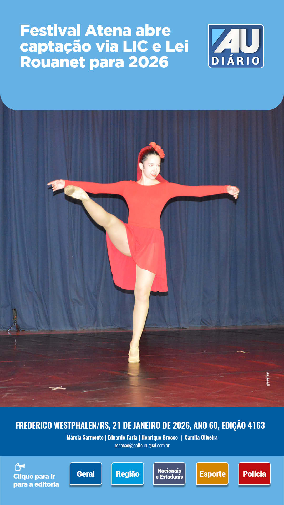 Capa Edição 4163 - Quarta