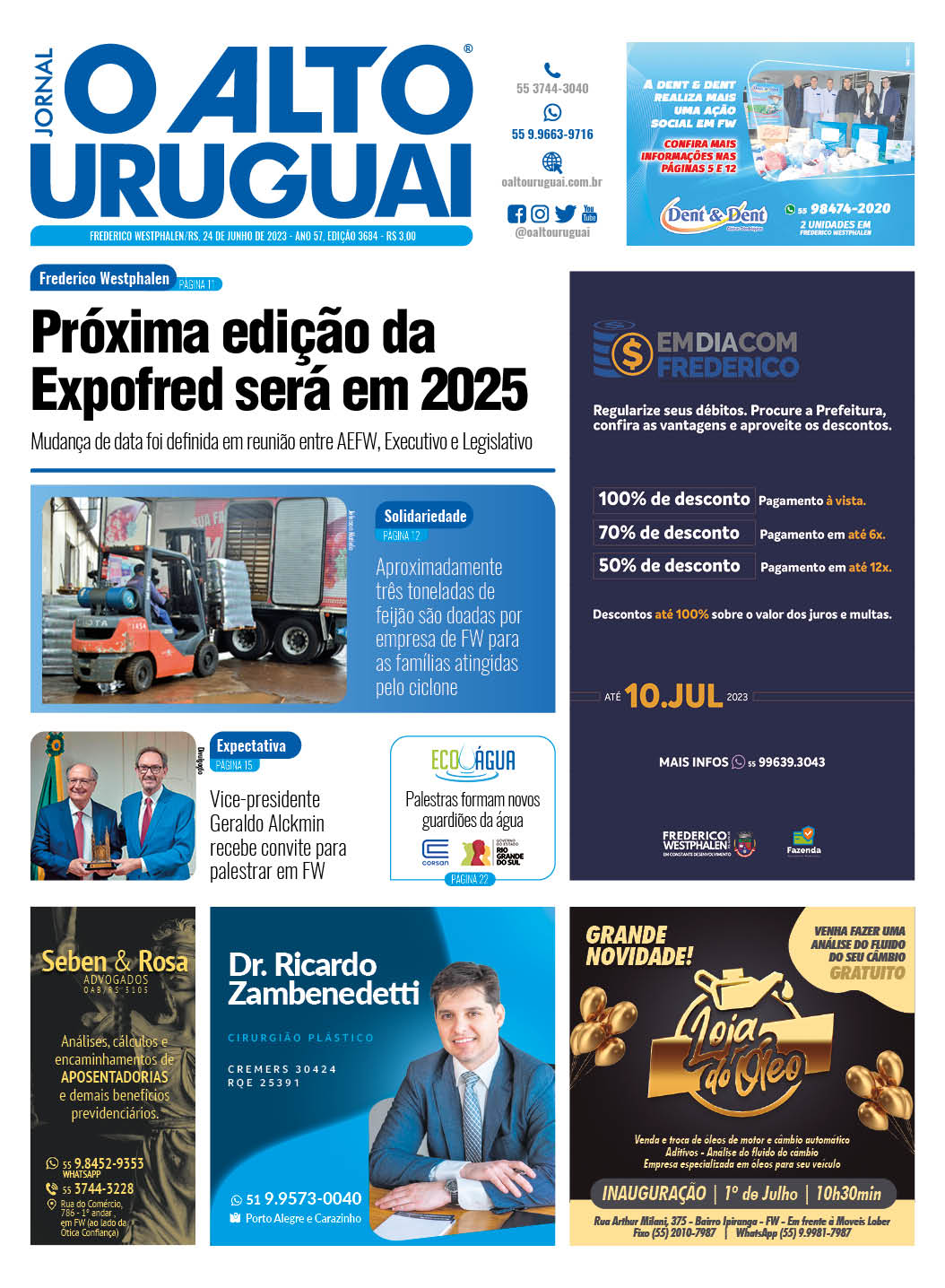 Capa Edição 3684 - Sábado