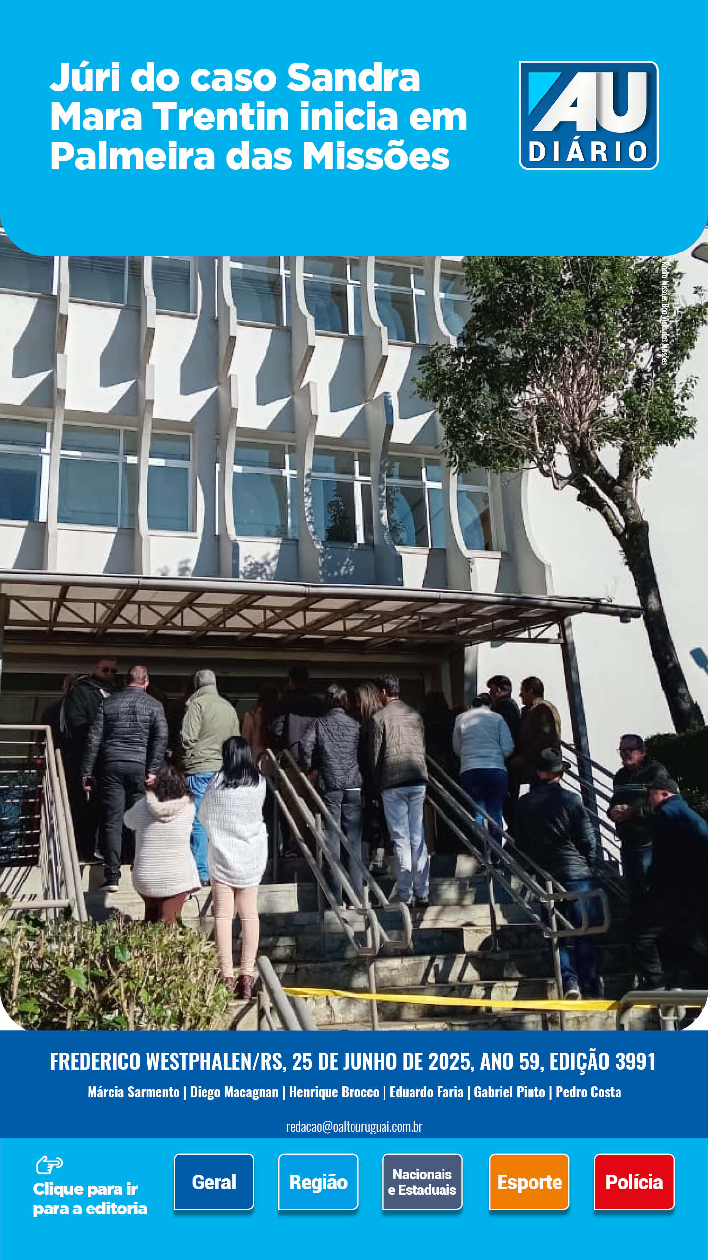 Capa Edição 3991 - Quarta