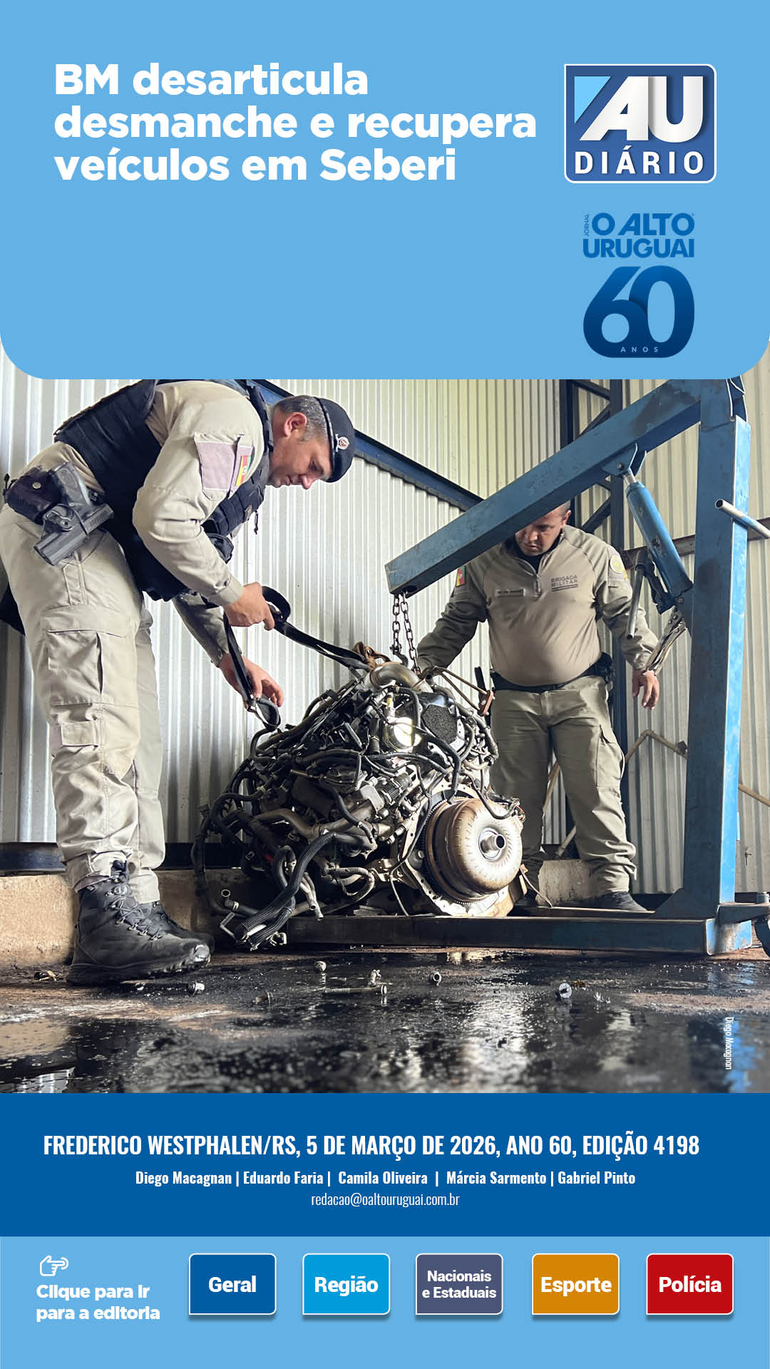 Capa Edição 4198 - Quinta