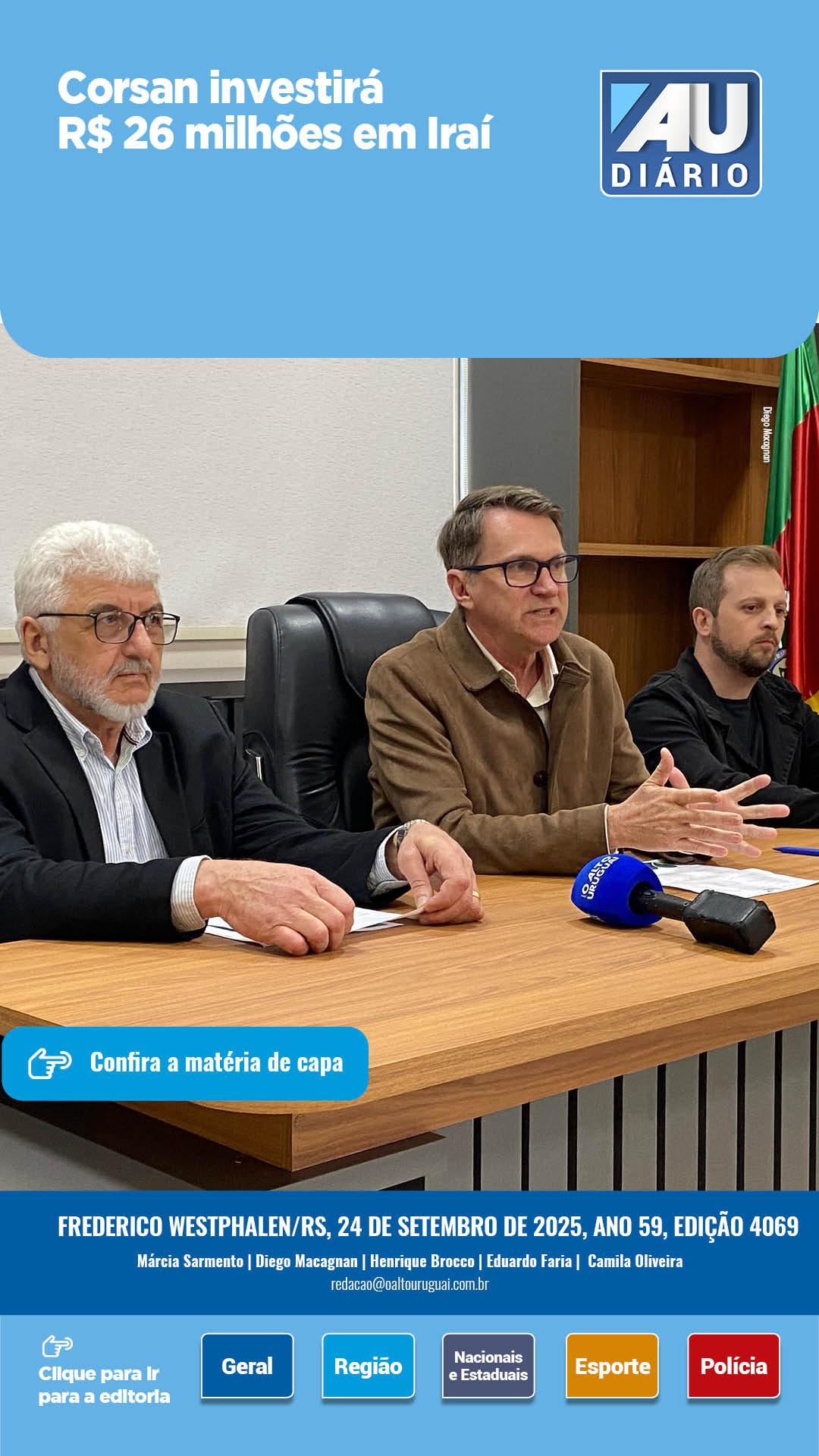 Capa Edição 4069 - Quarta