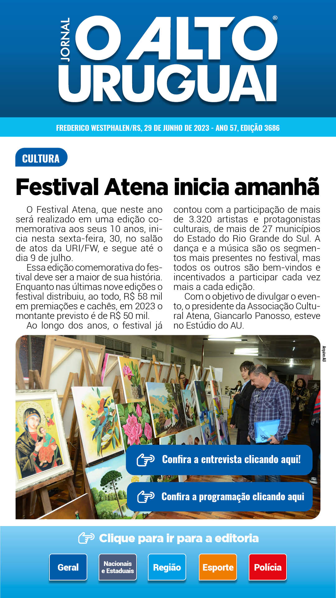 Capa Edição 3686 - Quinta