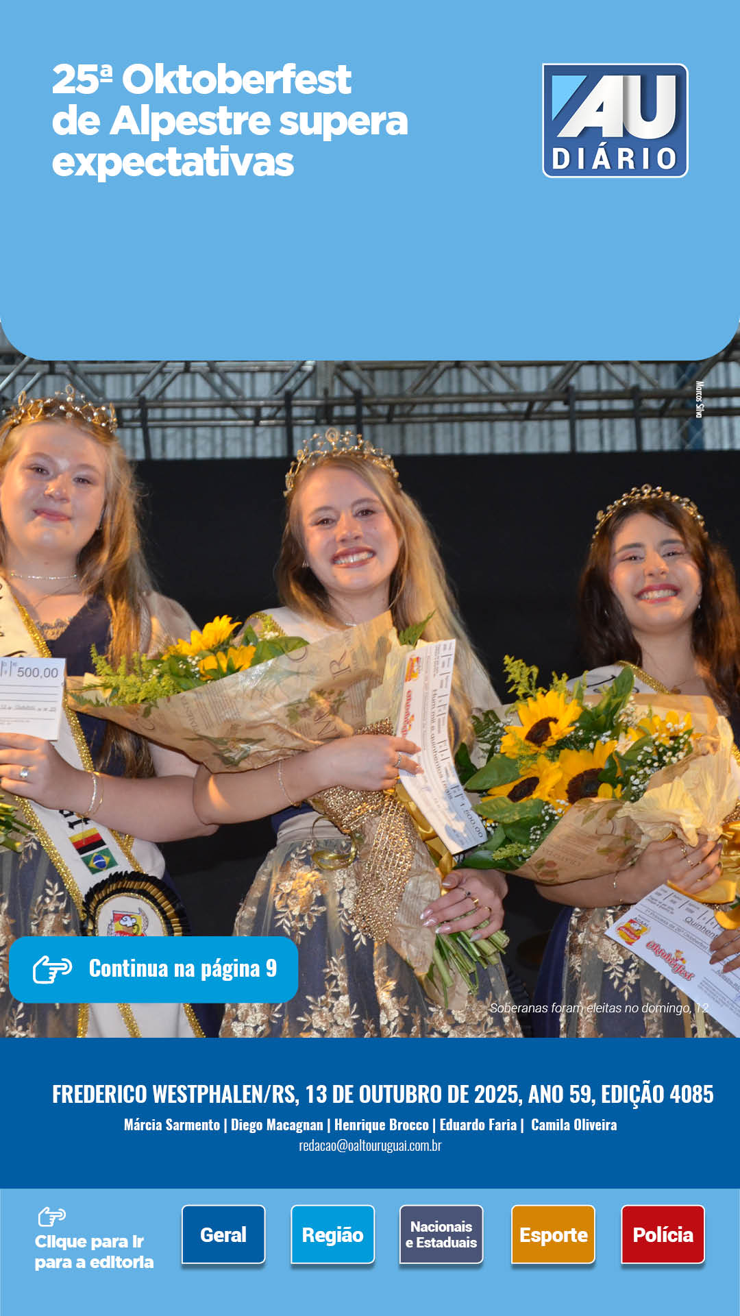 Capa Edição 4085 - Segunda