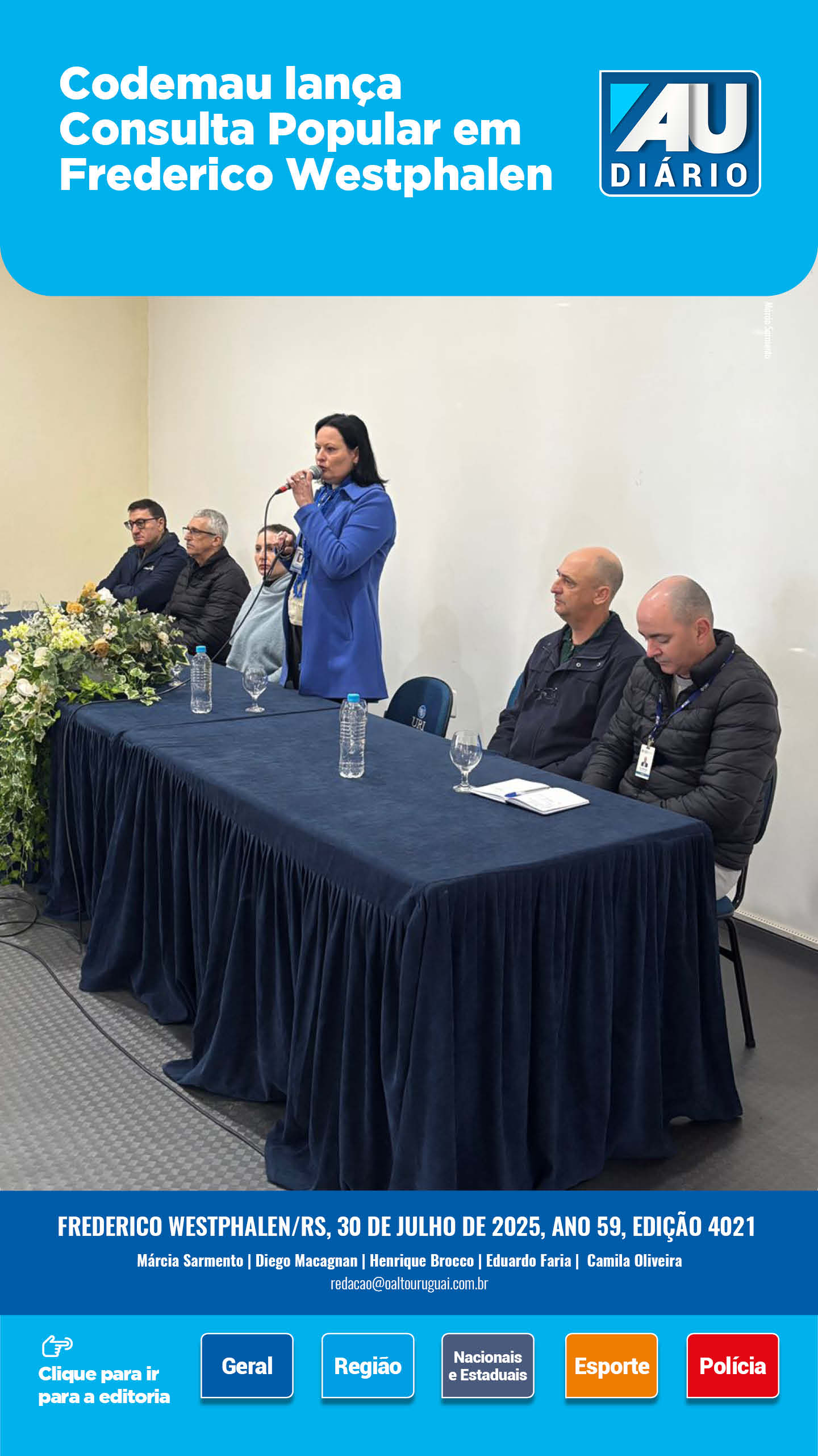 Capa Edição 4021 - Quarta