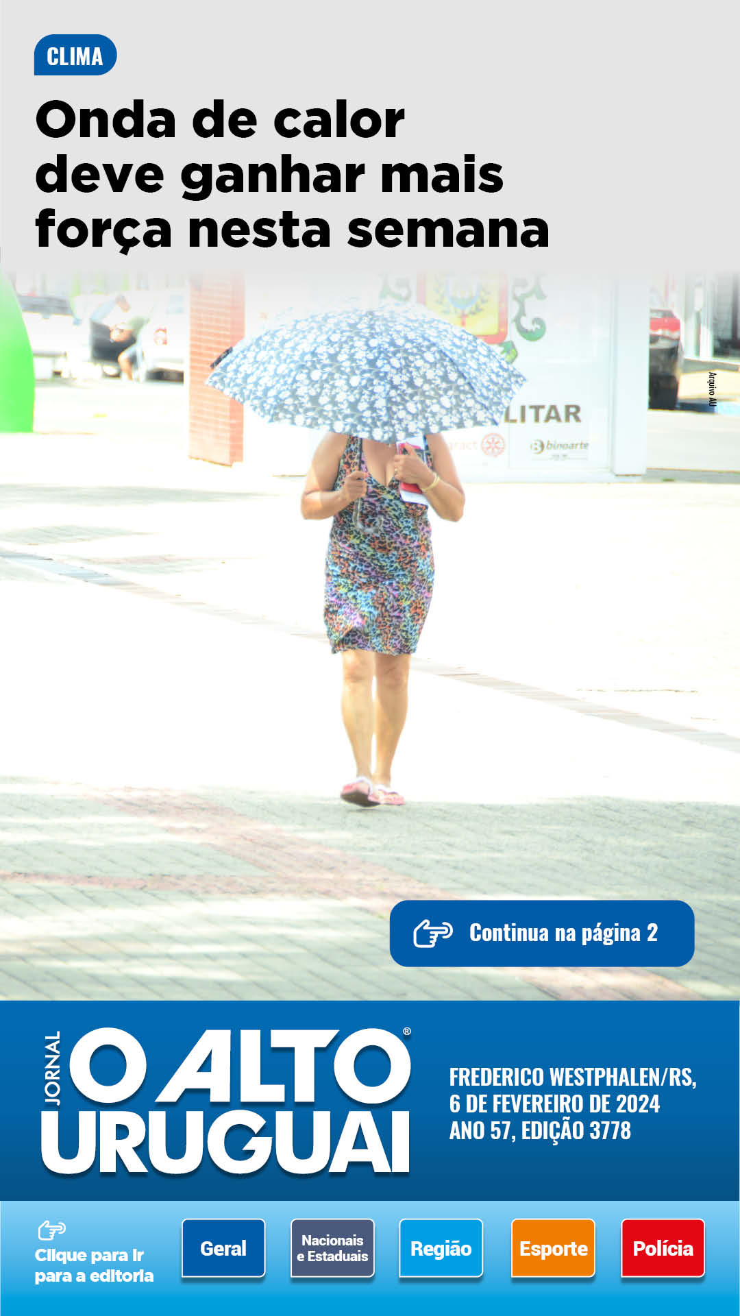 Capa Edição 3778 - Terça