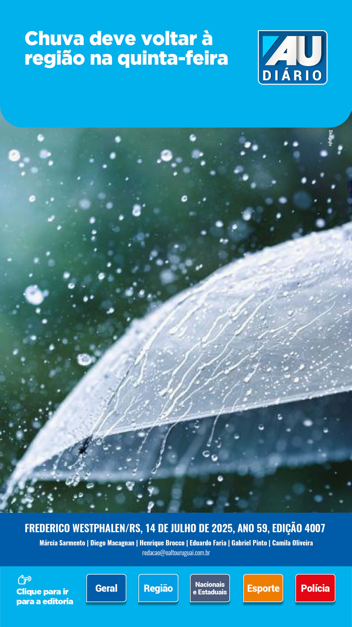 Capa Edição 4007 - Segunda