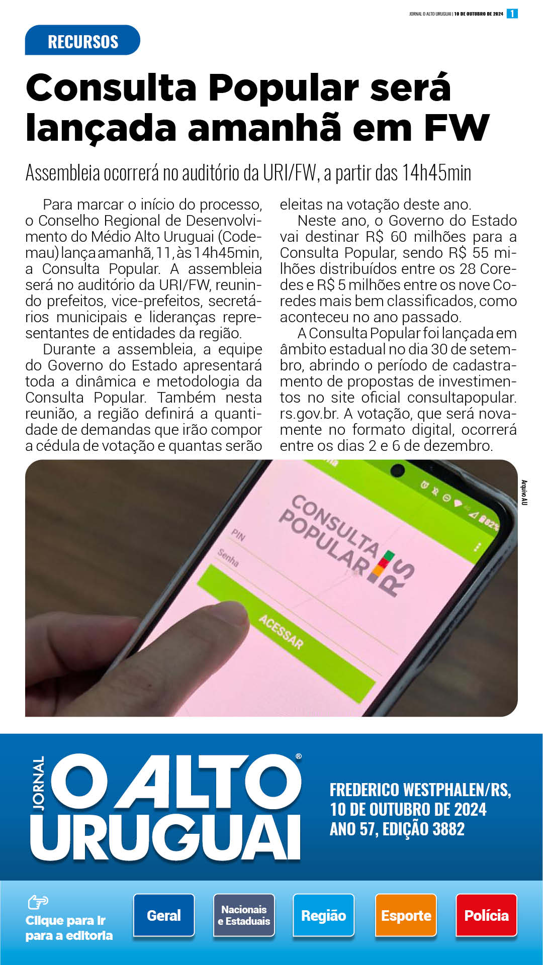 Capa Edição 3882 - Quinta