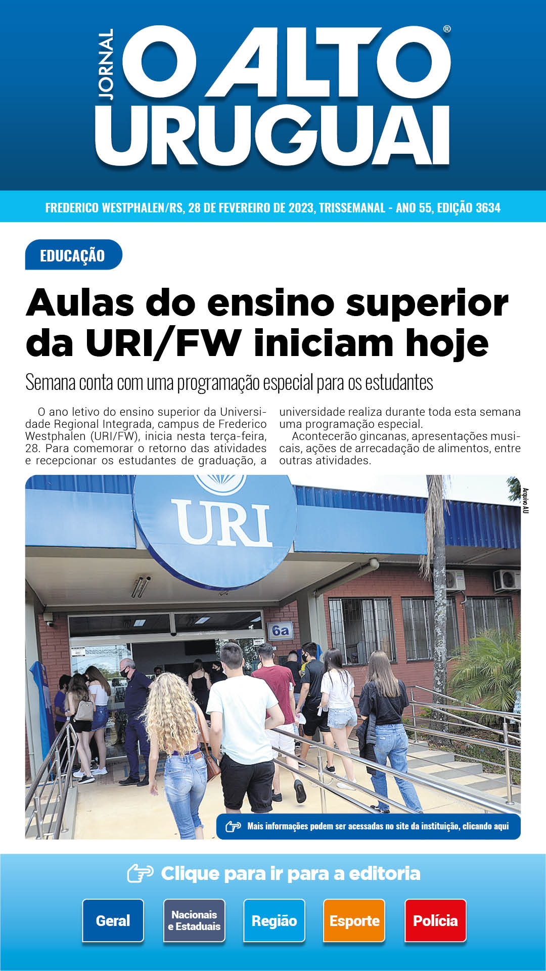 Capa Edição 3634 - Terça