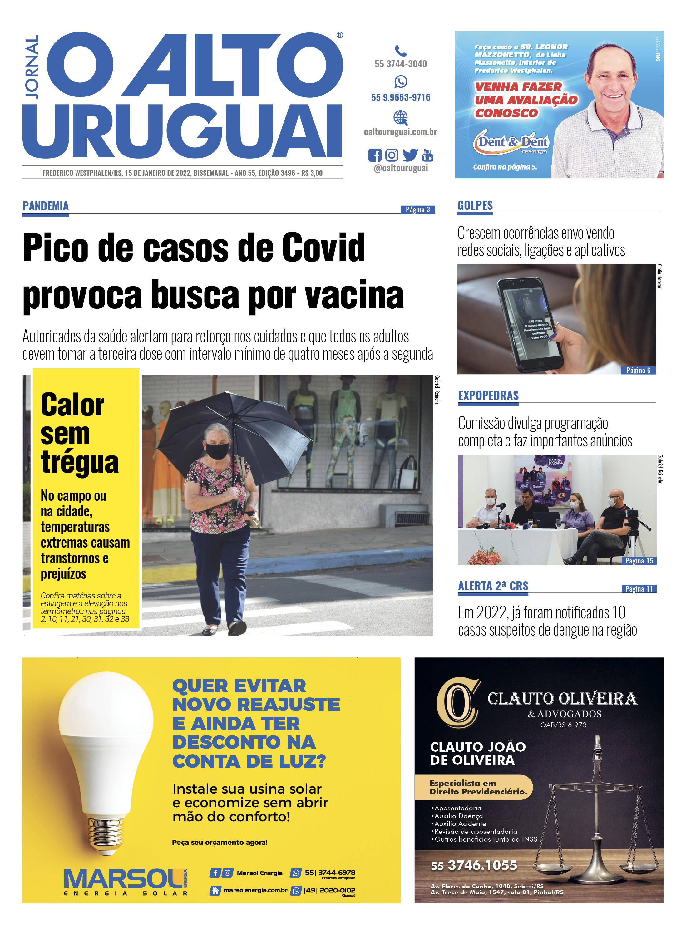 Capa Edição 3496 - Sábado