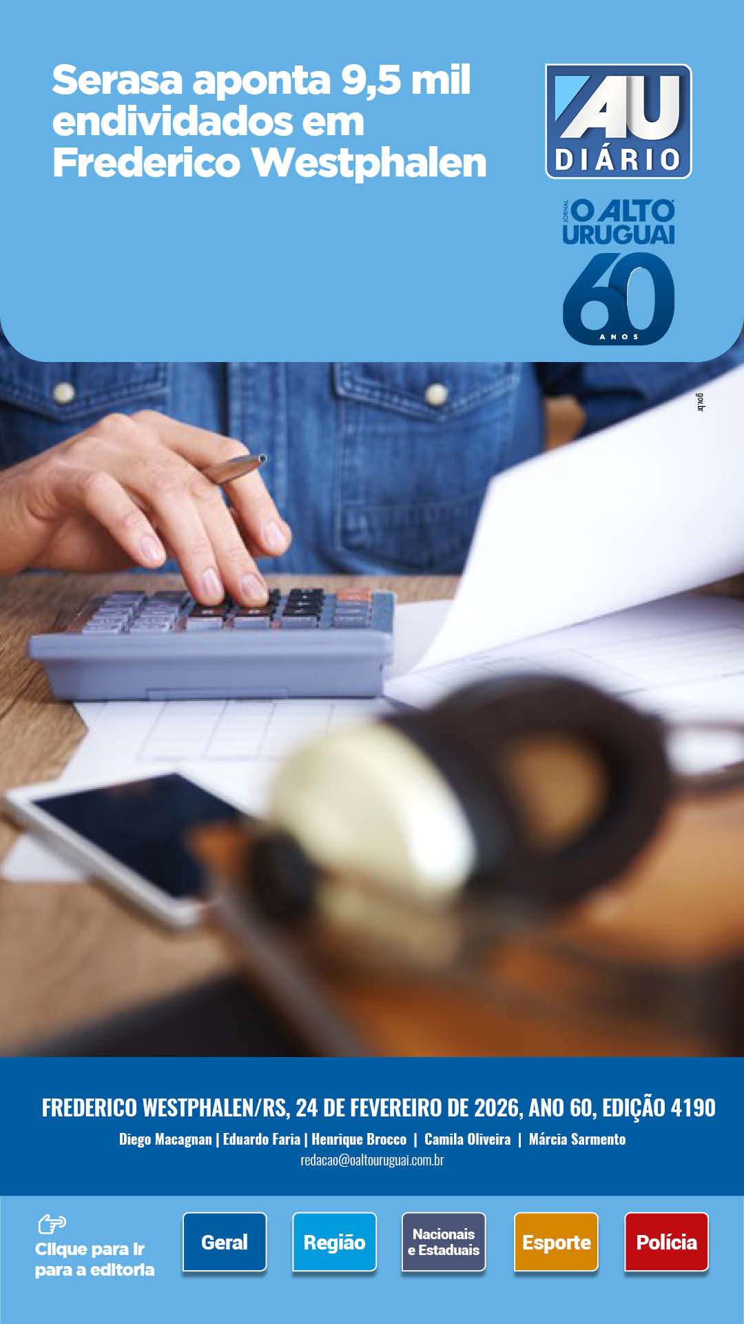 Capa Edição 4190 - Terça