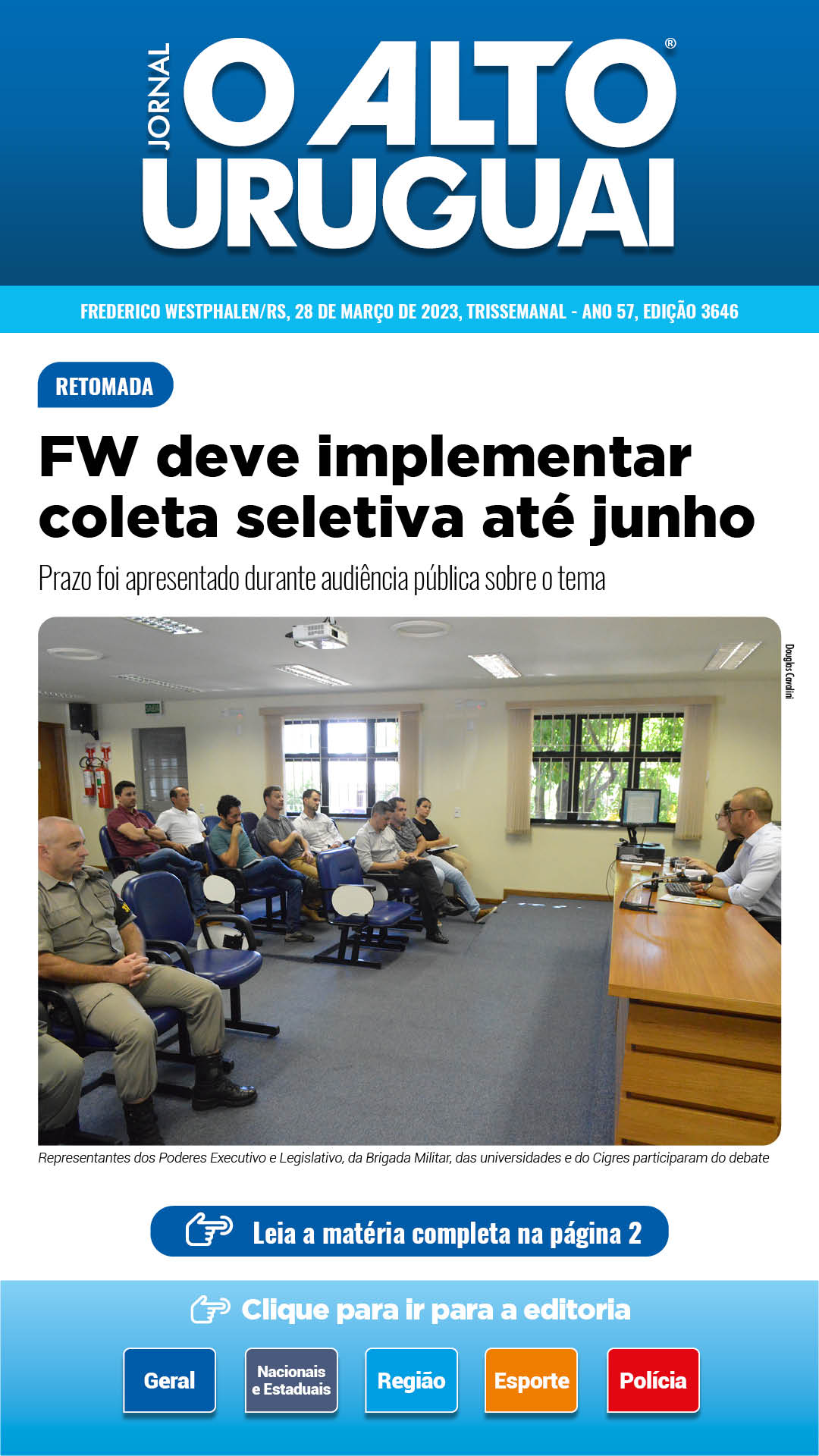 Capa Edição 3646 - Terça