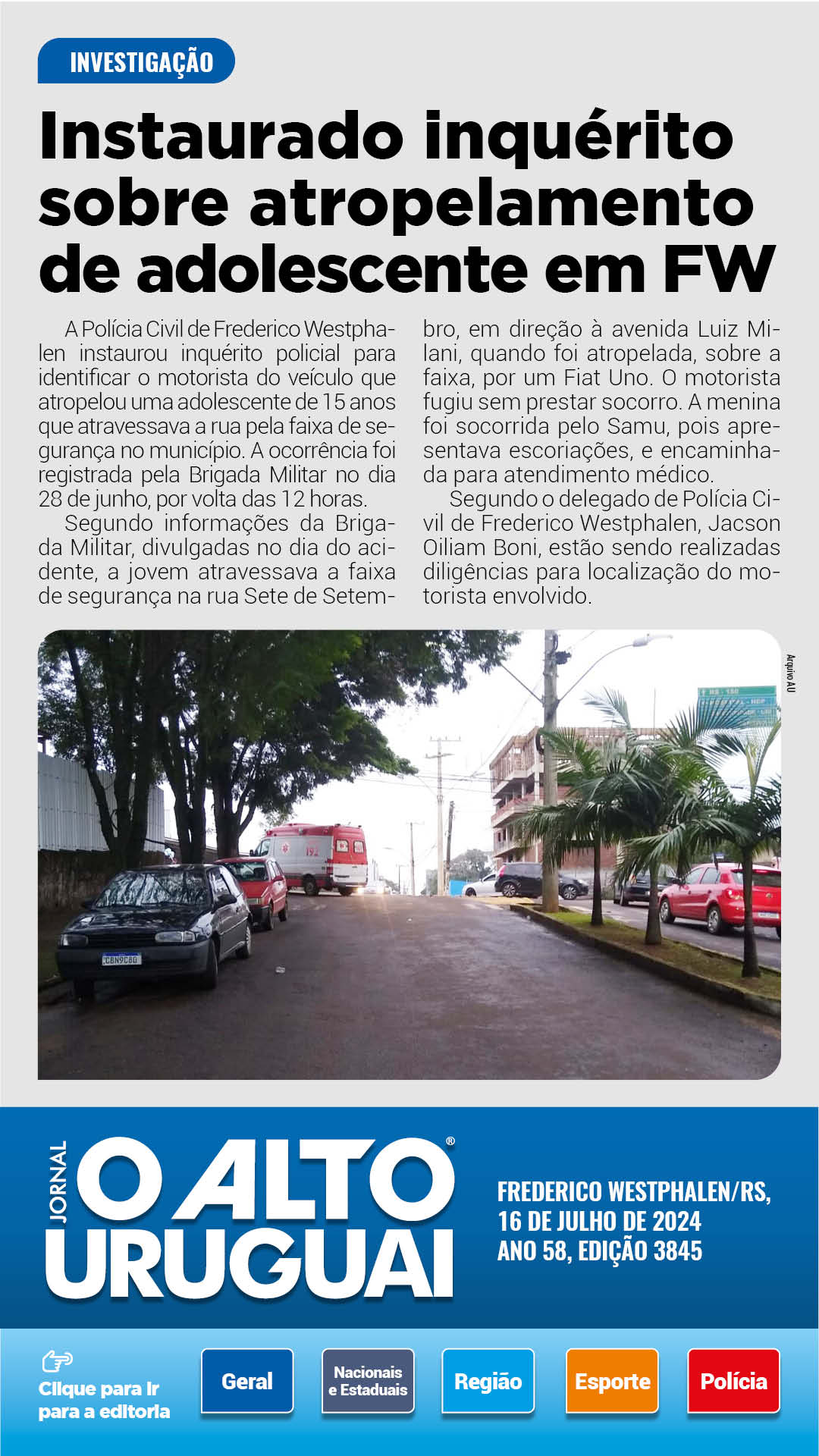 Capa Edição 3845 - Terça