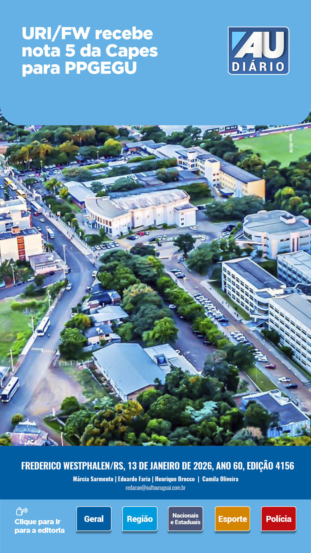 Capa Edição 4156 - Terça