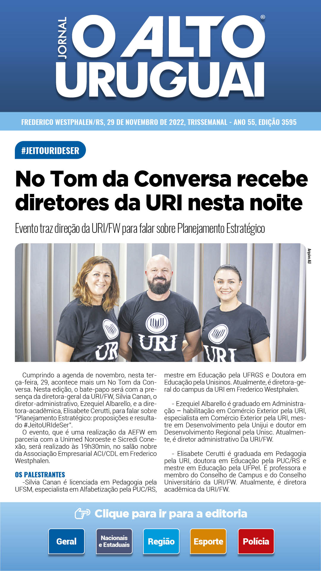 Capa Edição 3595 - Terça