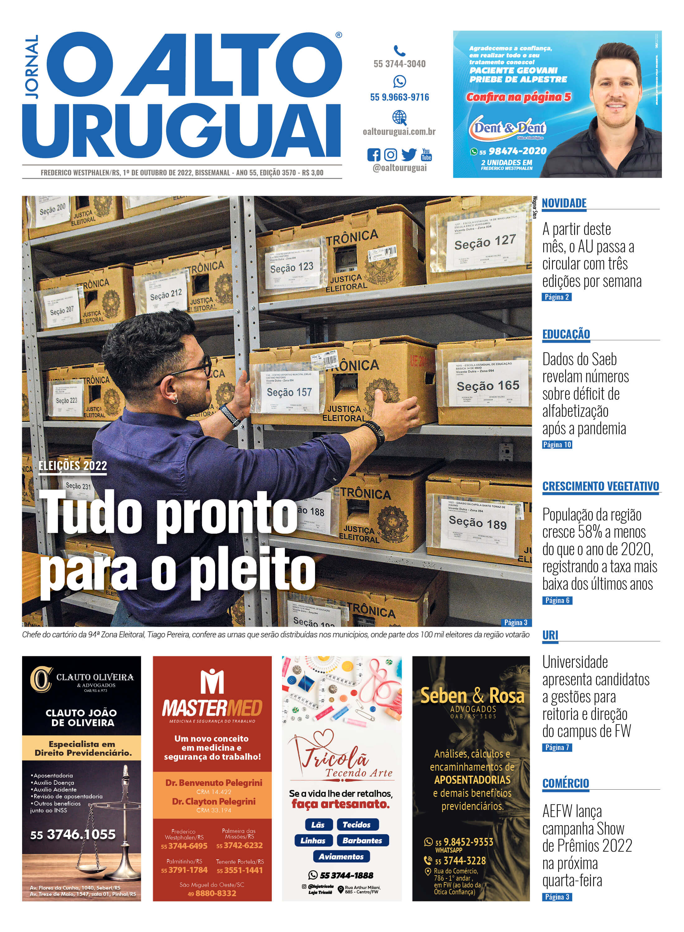 Capa Edição 3570 - Sábado