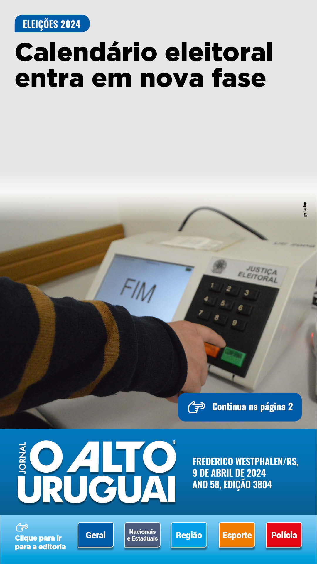 Capa Edição 3804 - Terça