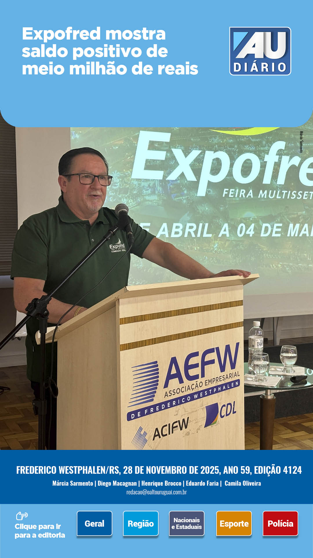 Capa Edição 4124 - Sexta