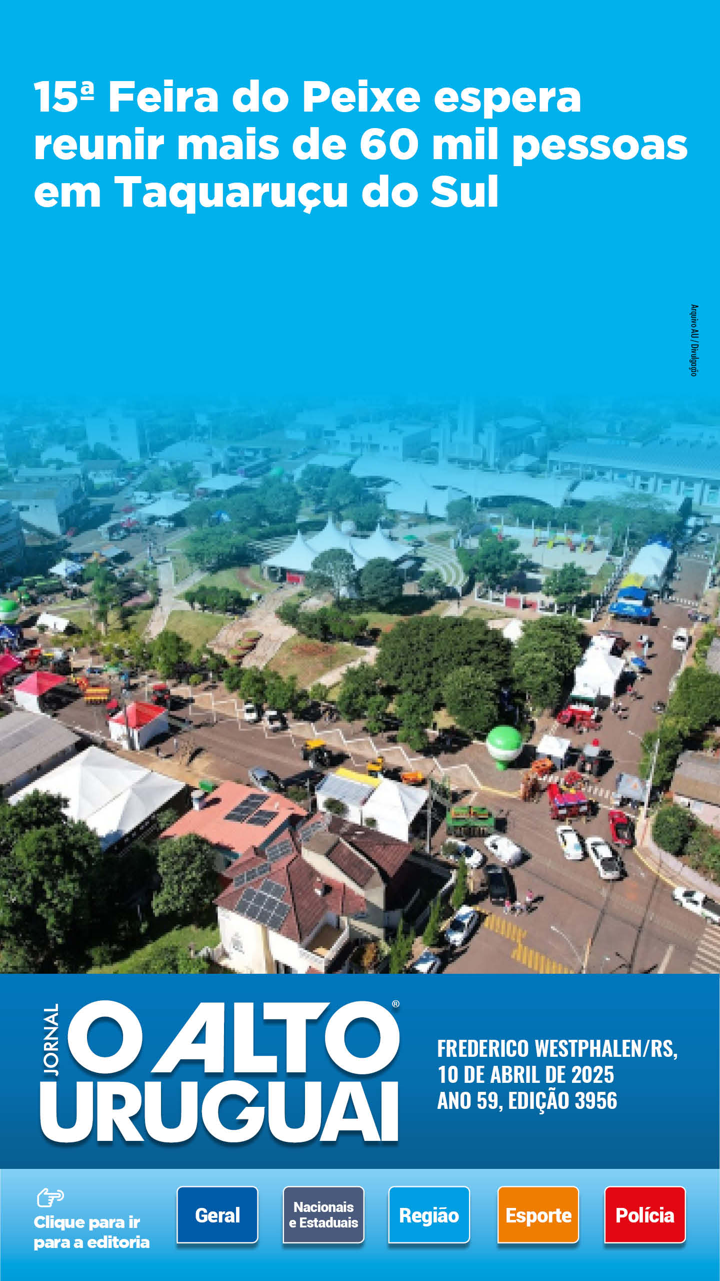 Capa Edição 3956 - Quinta