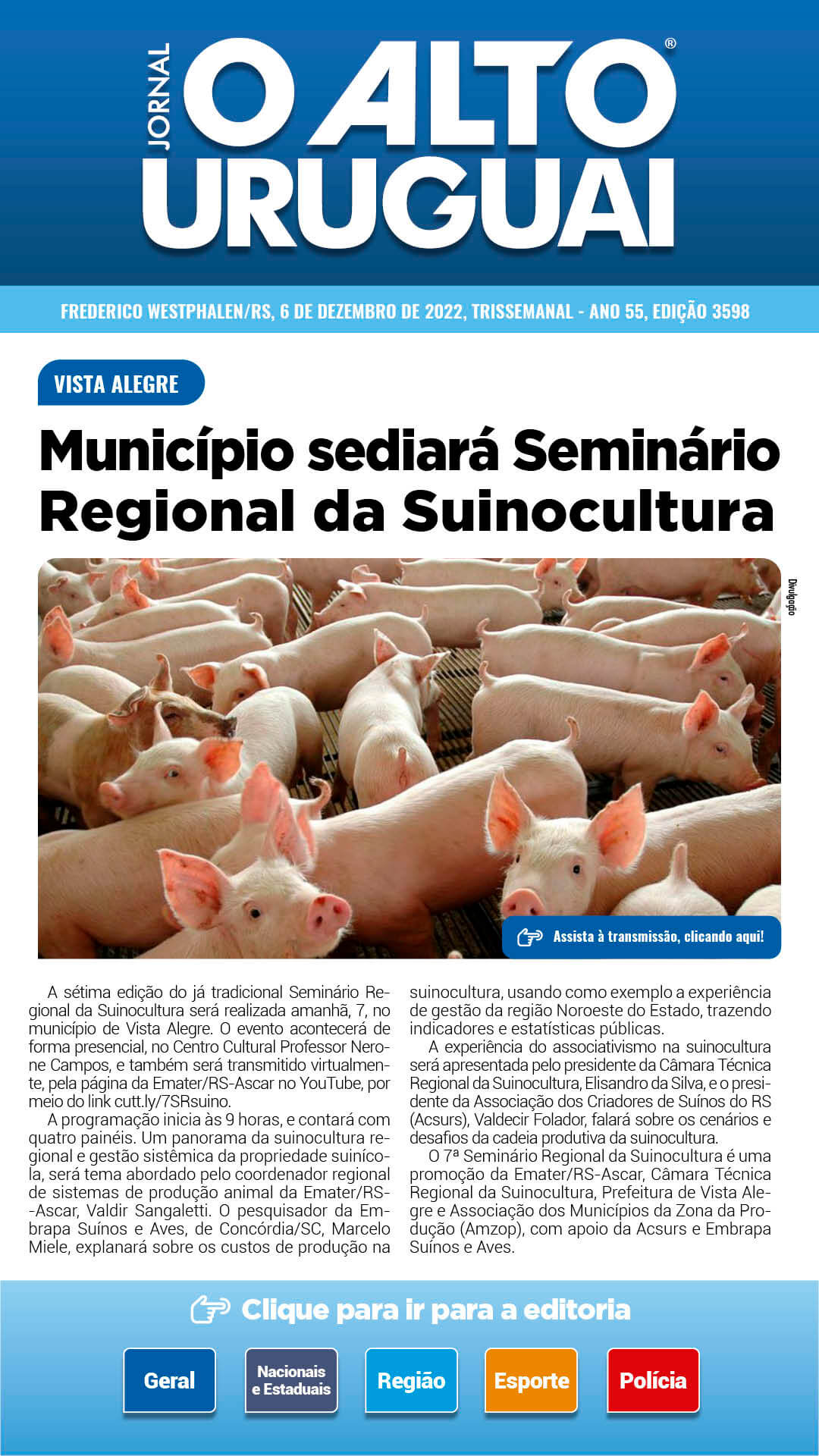 Capa Edição 3598 - Terça