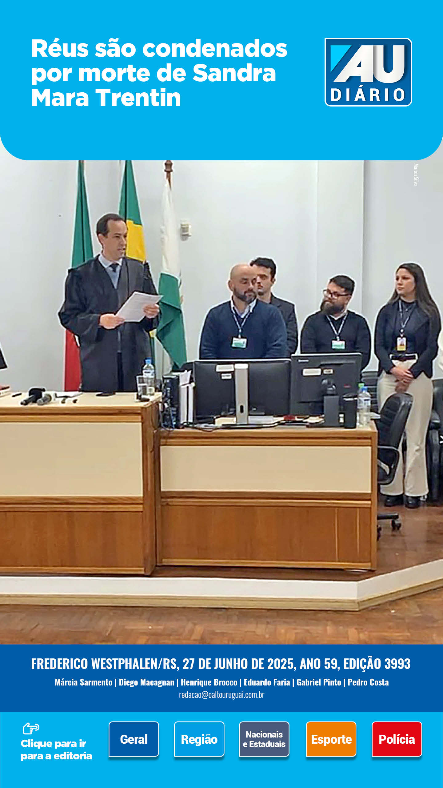 Capa Edição 3993 -Sexta